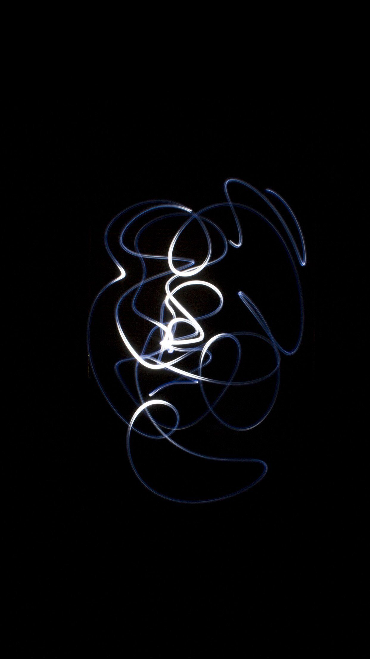 1242x2208 Light Scribble Fun Dark Blue Art iPhone Wallpaper