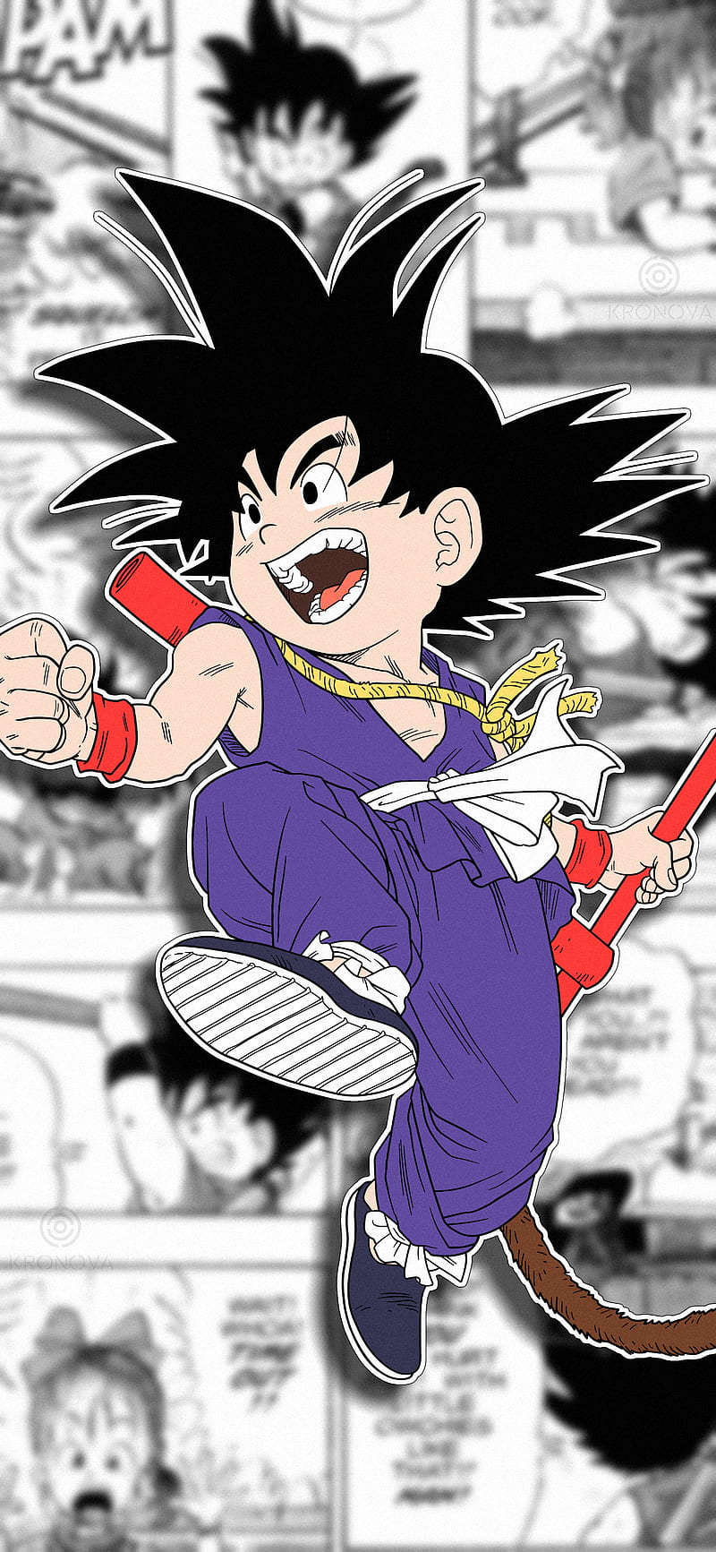 800x1733 Kid Goku Manga, anime, dbz, dragon ball, gokou, son goku, HD phone wallpaper