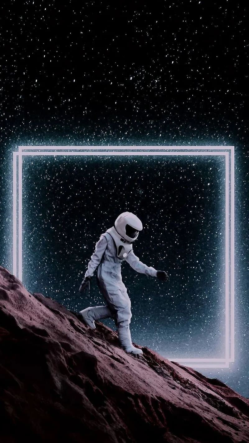 800x1422 Realme C25 Y, futuristic astronaut on another planet, HD phone wallpaper