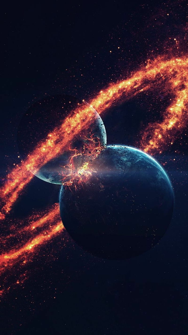 800x1422 HD big planet in space wallpaper