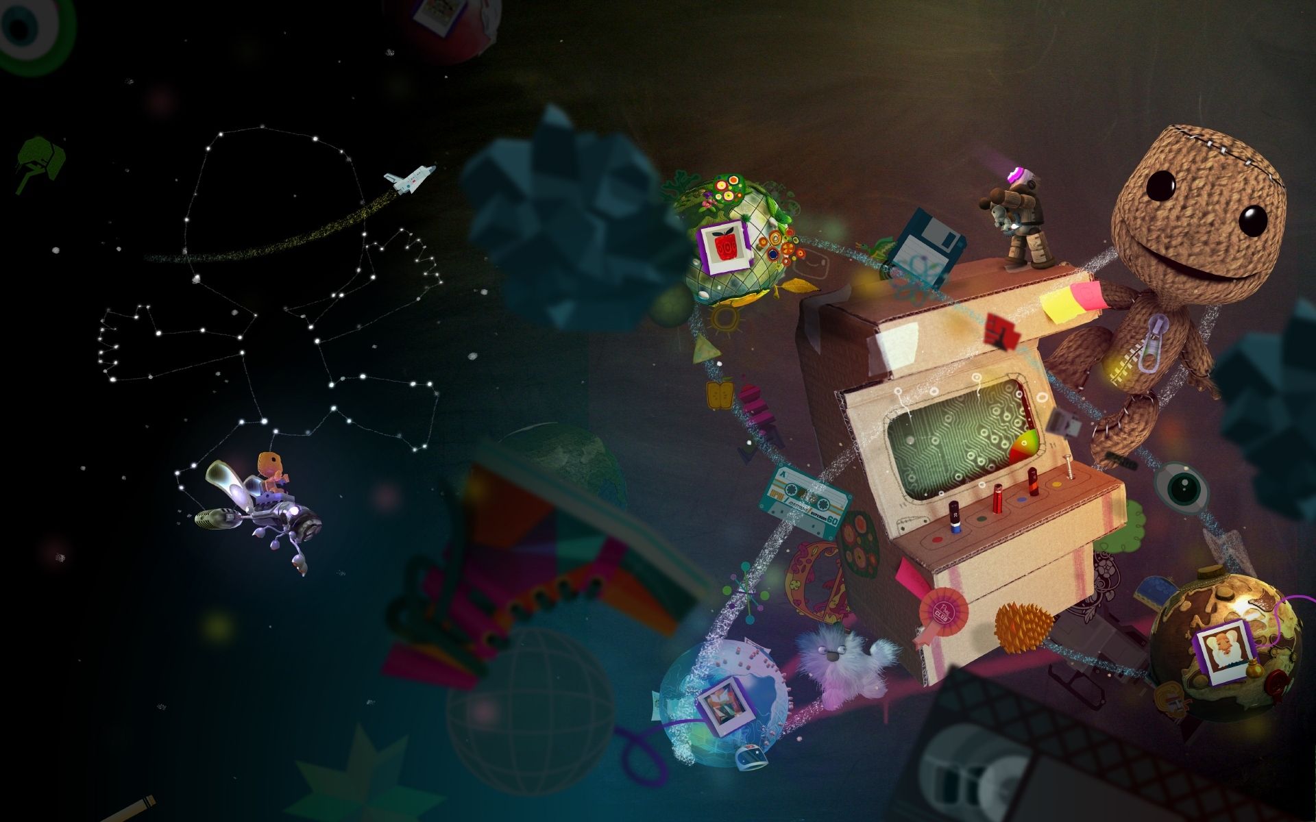 1920x1200 Wallpaper the game, planet, small, large, game, Little Big Planet, computer games, Sackboy for mobile and desktop, section игры, resolution 1920x1200