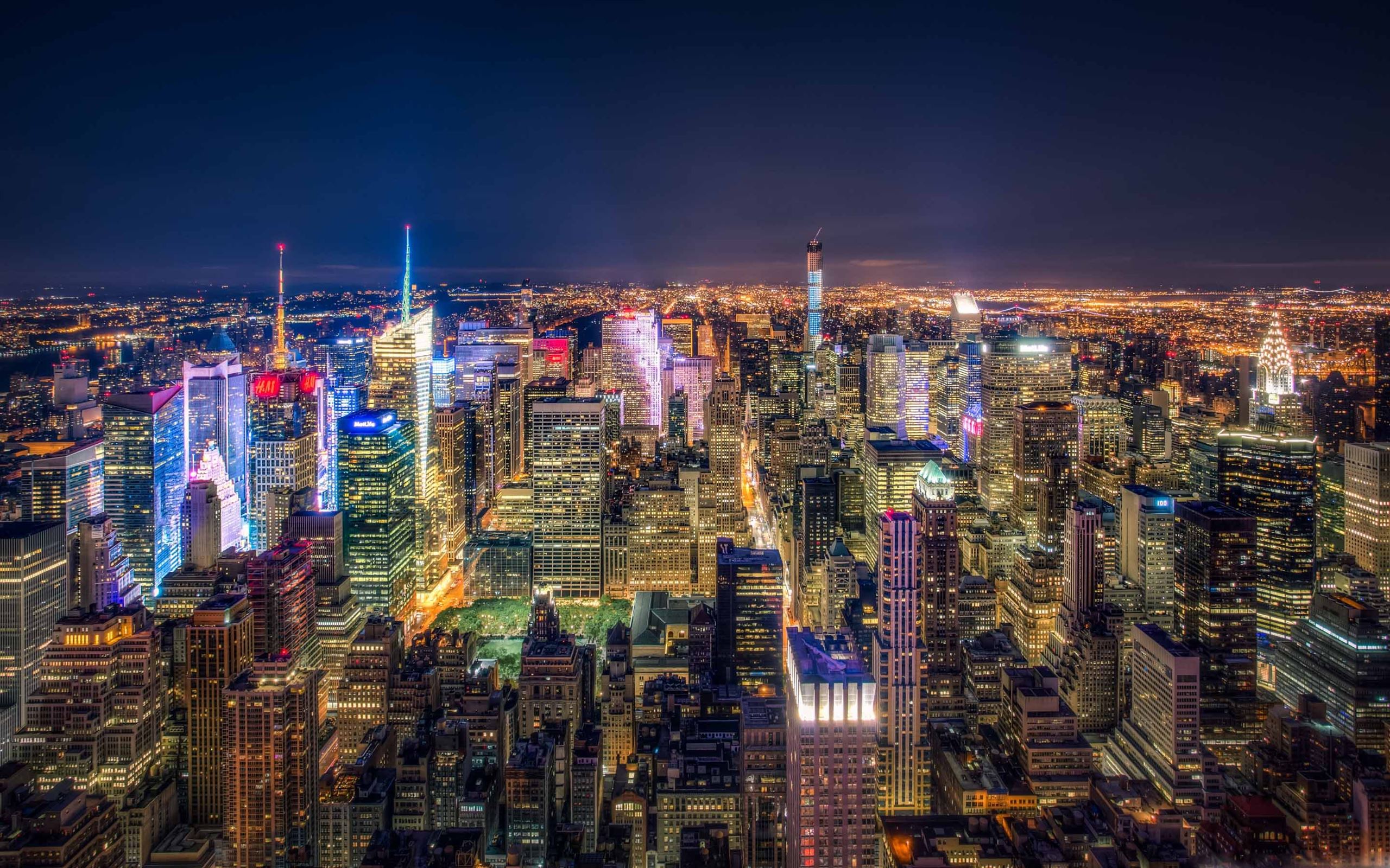2560x1600 Manhattan Aerial View MacBook Air Wallpaper Download