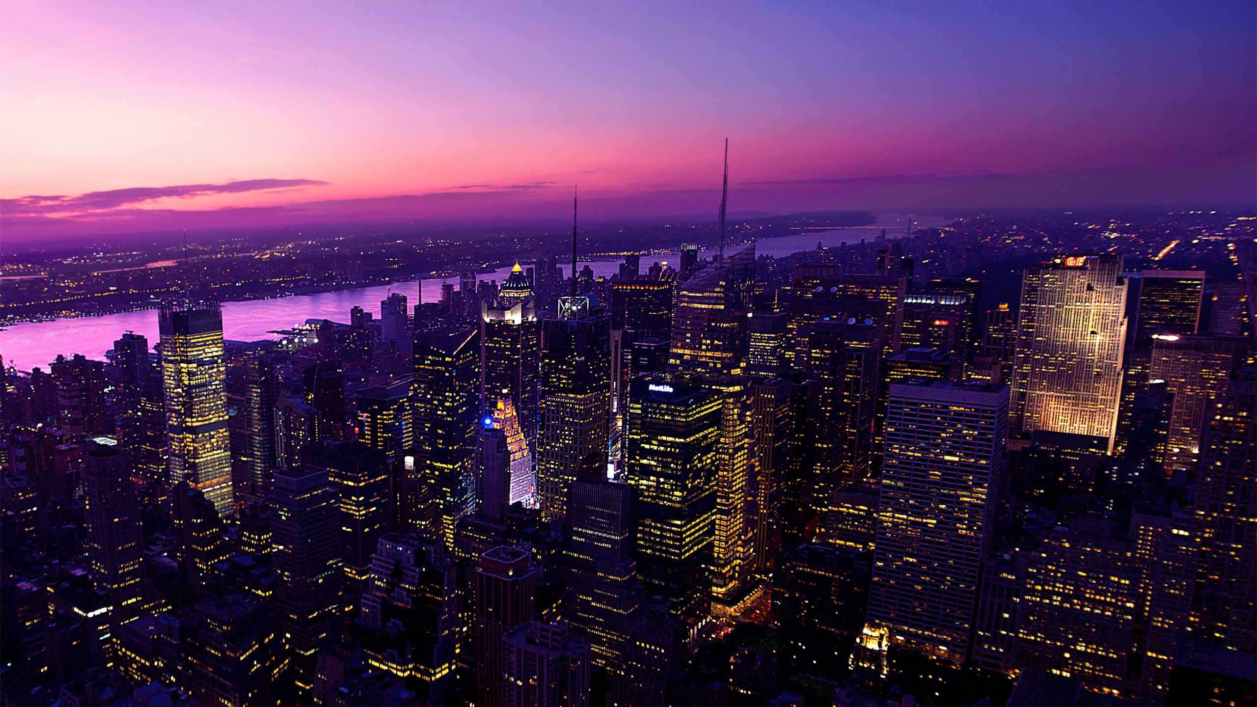 2560x1440 New York City Wallpaper 4K, Aesthetic, Twilight, Evening