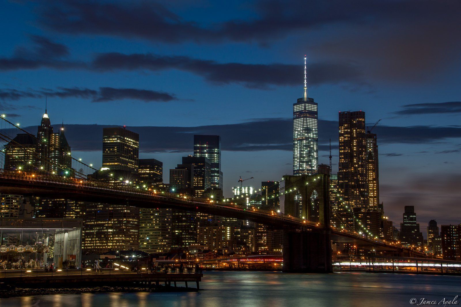 1600x1064 brooklyn, Bridge, Night, City, Cities, Urban, New, York, Usa, America, Travelling, Lights, River, Hudson, Towers, Nyc, Landscape Wallpaper HD / Desktop and Mobile Background