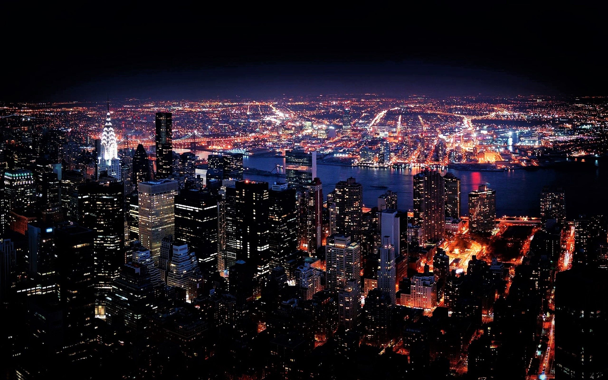2560x1600 New York at Night Wallpaper