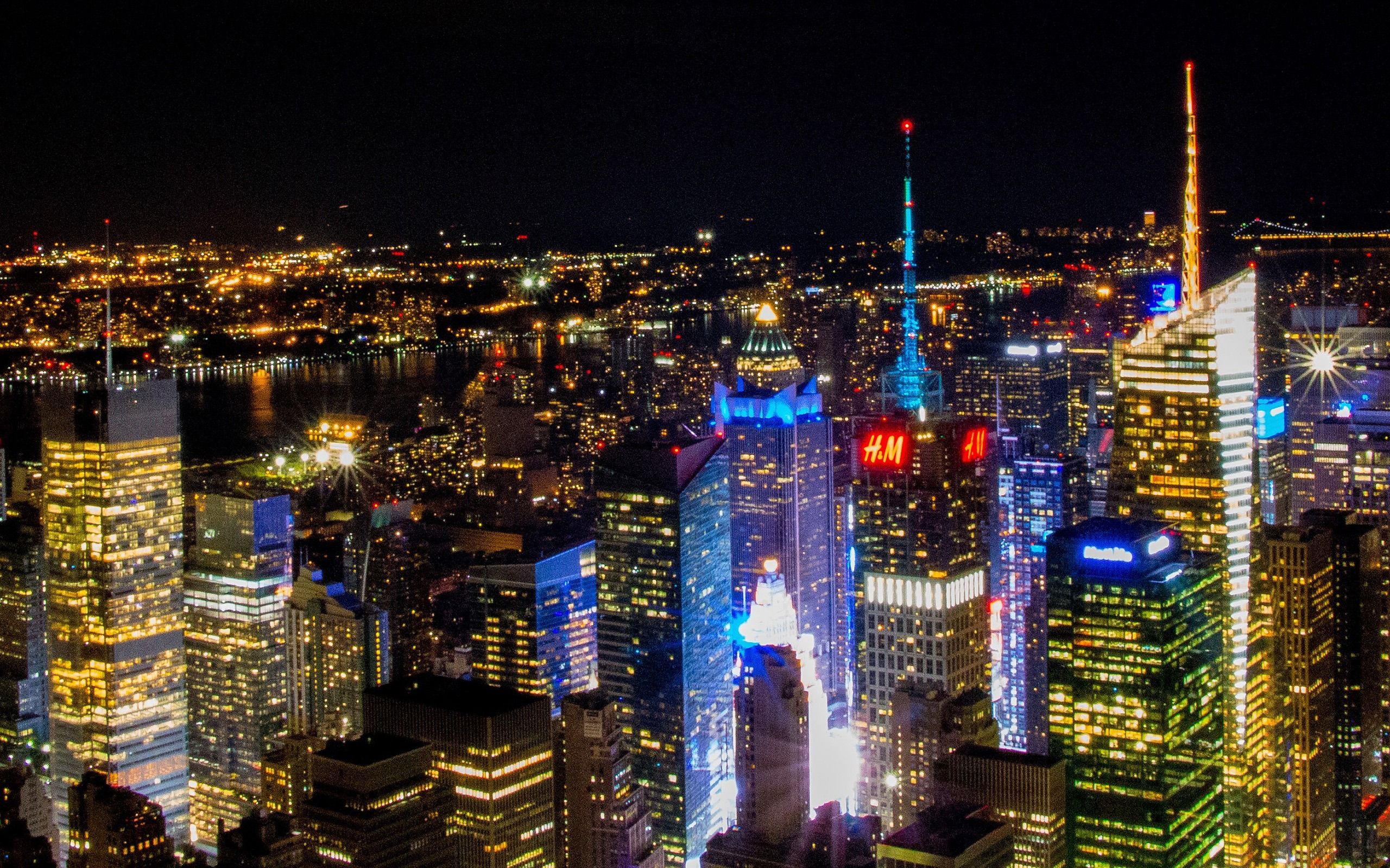 2560x1600 New York Empire State Building Night Photography HD Wallpaper