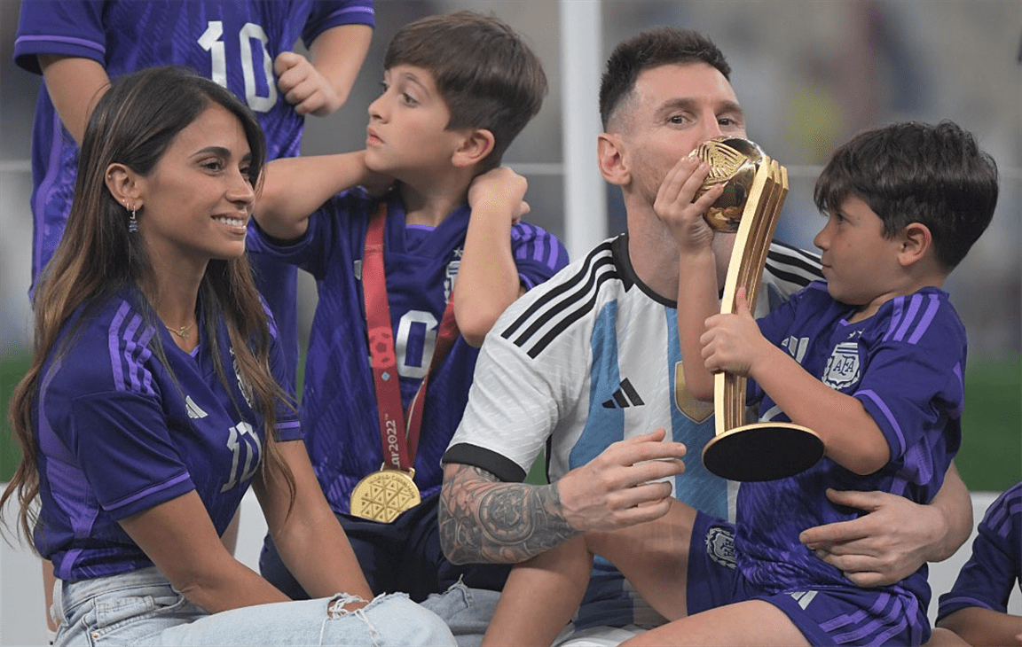 1152x730 PHOTOS: Lionel Messi, wife Antonela Roccuzzo celebrate after emphatic win. FIFA World Cup Final 2022 Argentina vs France