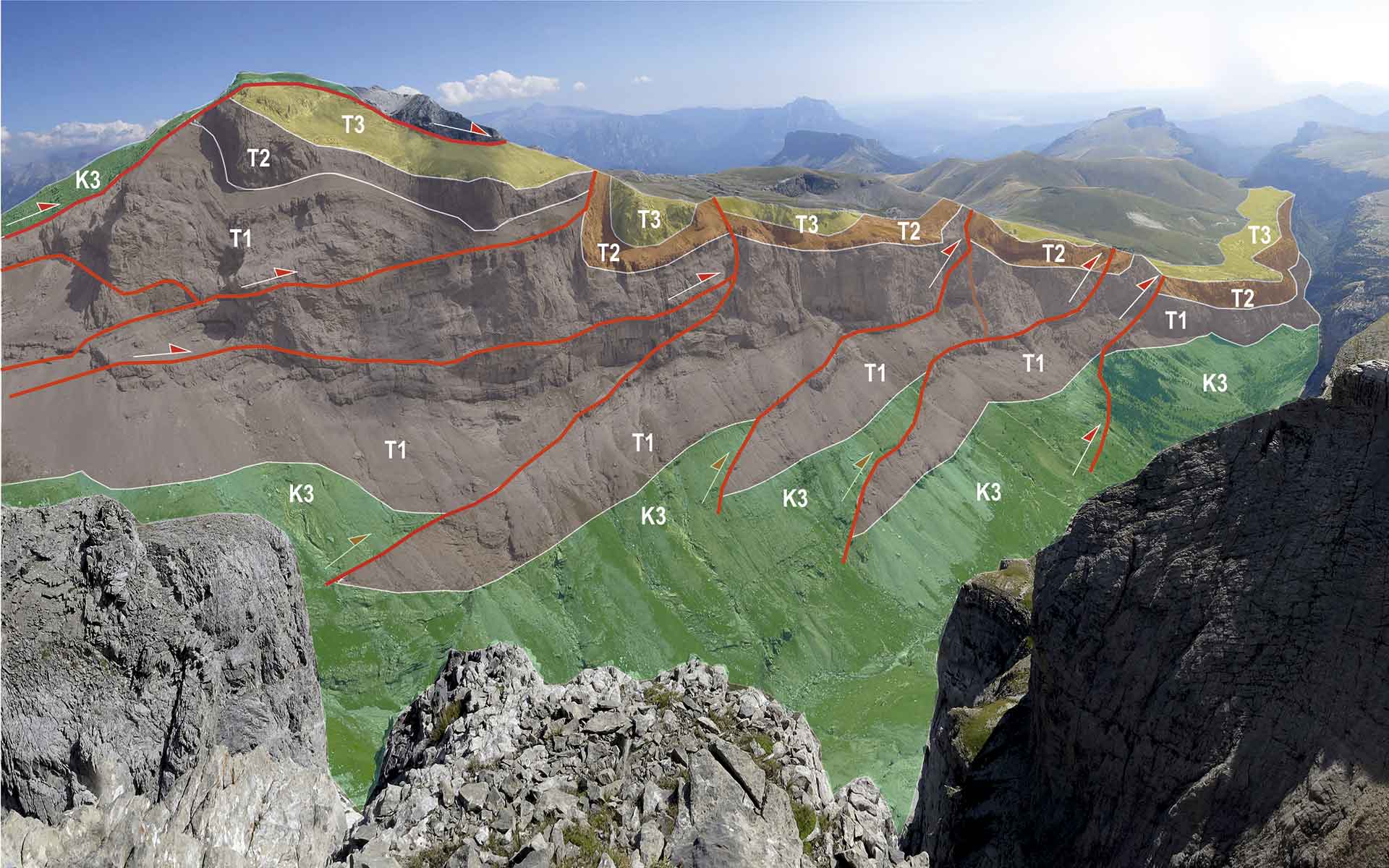 1920x1200 Monte Perdido massif tectonic structure