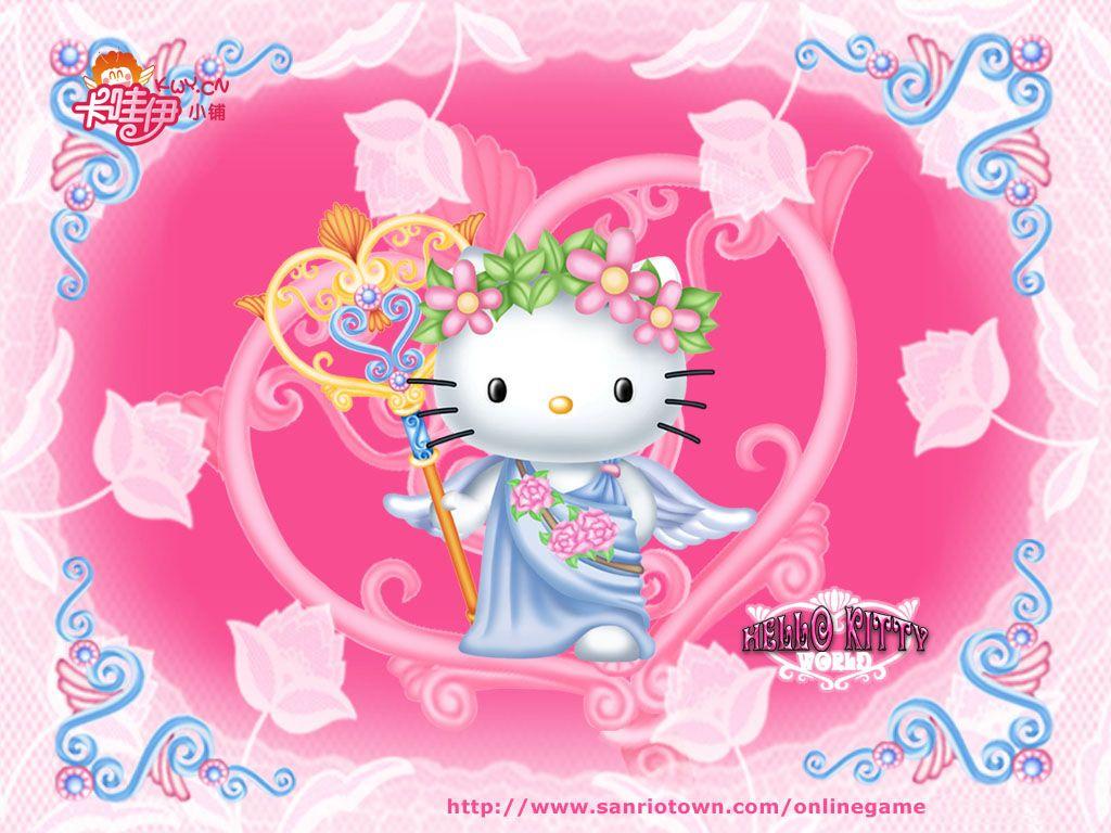 1024x768 Pink Animal Print Hello Kitty 194994 Wallpaper wallpaper