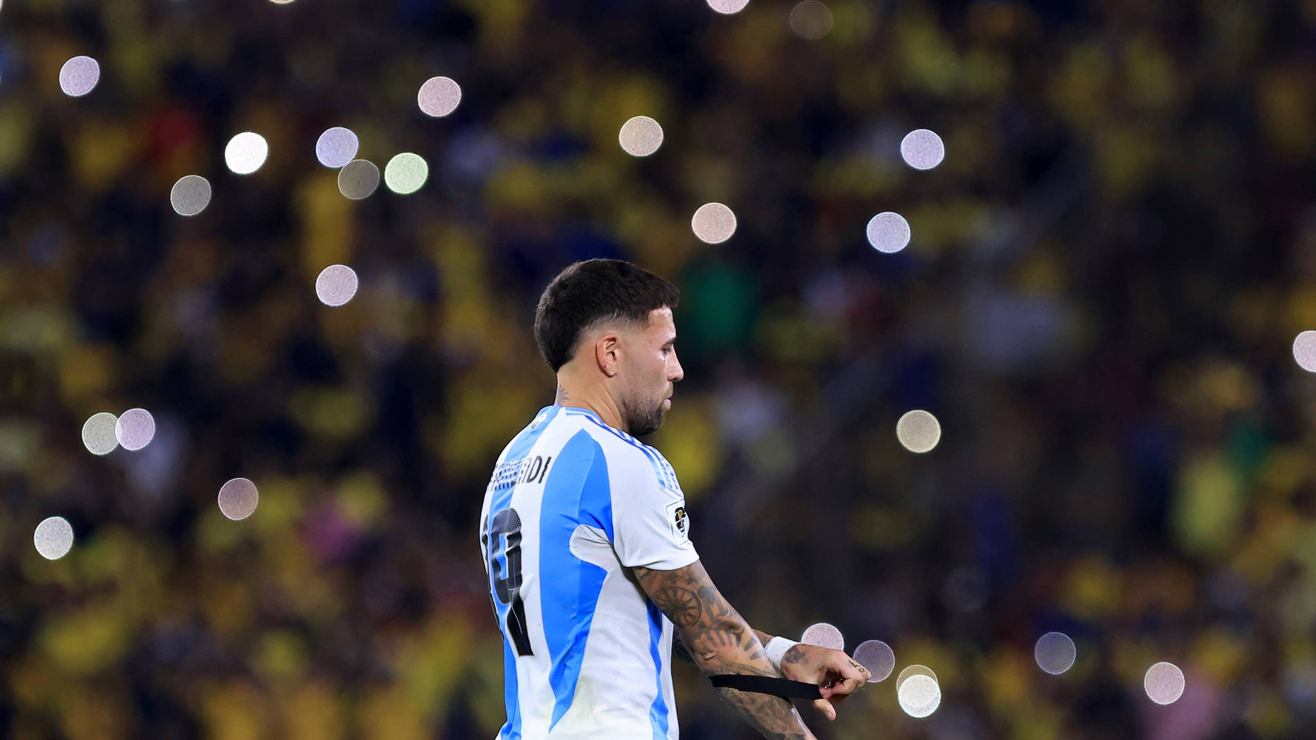 2560x1440 Nicolas Otamendi Hit Blow With A One Game Suspension At The World Cup