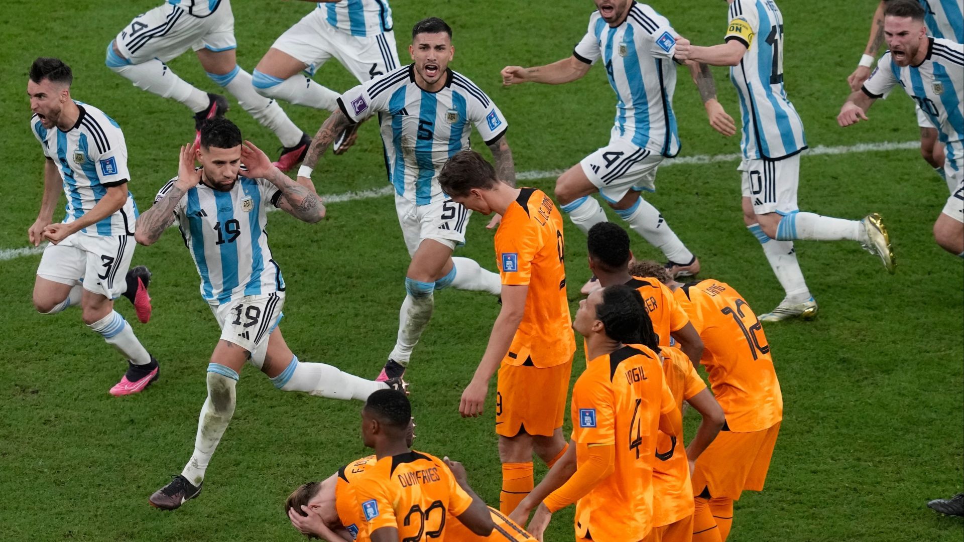 1920x1080 Nicolas Otamendi Celebrates Penalty Triumph In Netherlands Players' Faces As Argentina Win Bad Tempered World Cup Clash