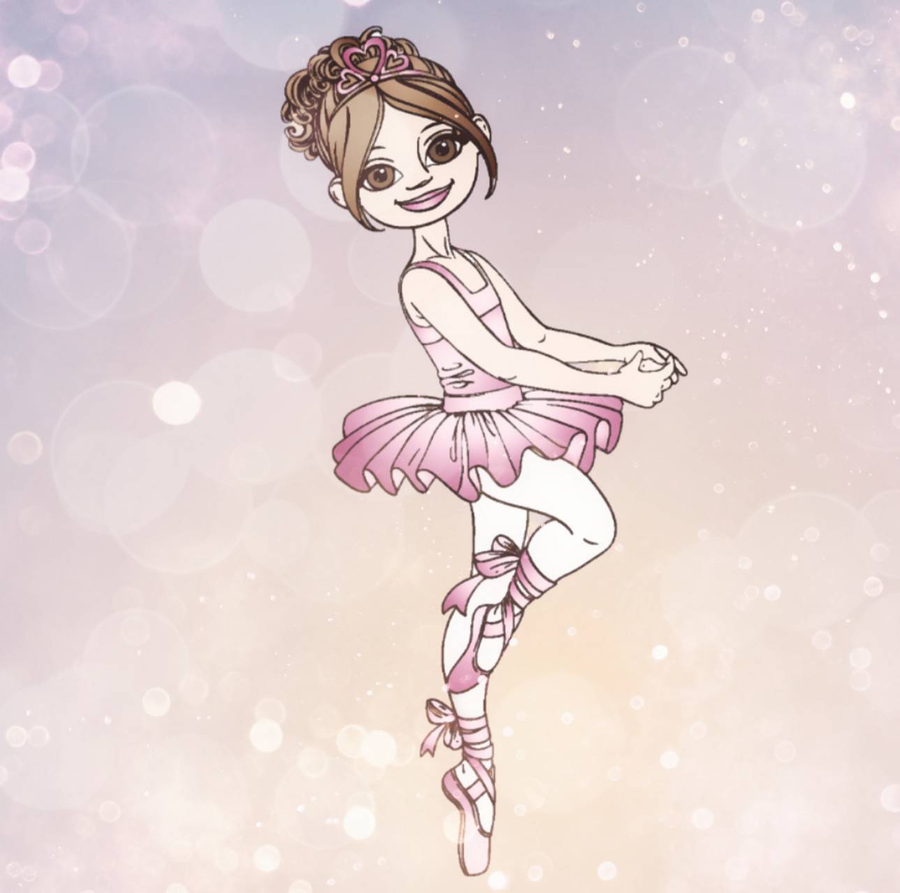 1289x1280 Ballerina Girl wallpaper