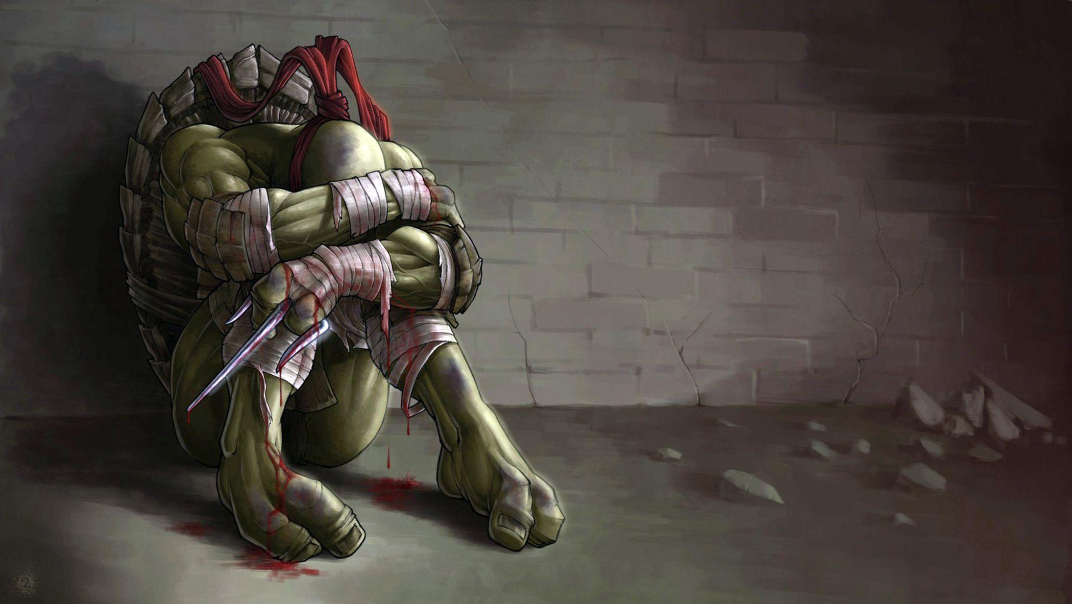 2100x1183 Teenage Mutant Ninja Turtles Raphael Art Wallpaper HD / Desktop