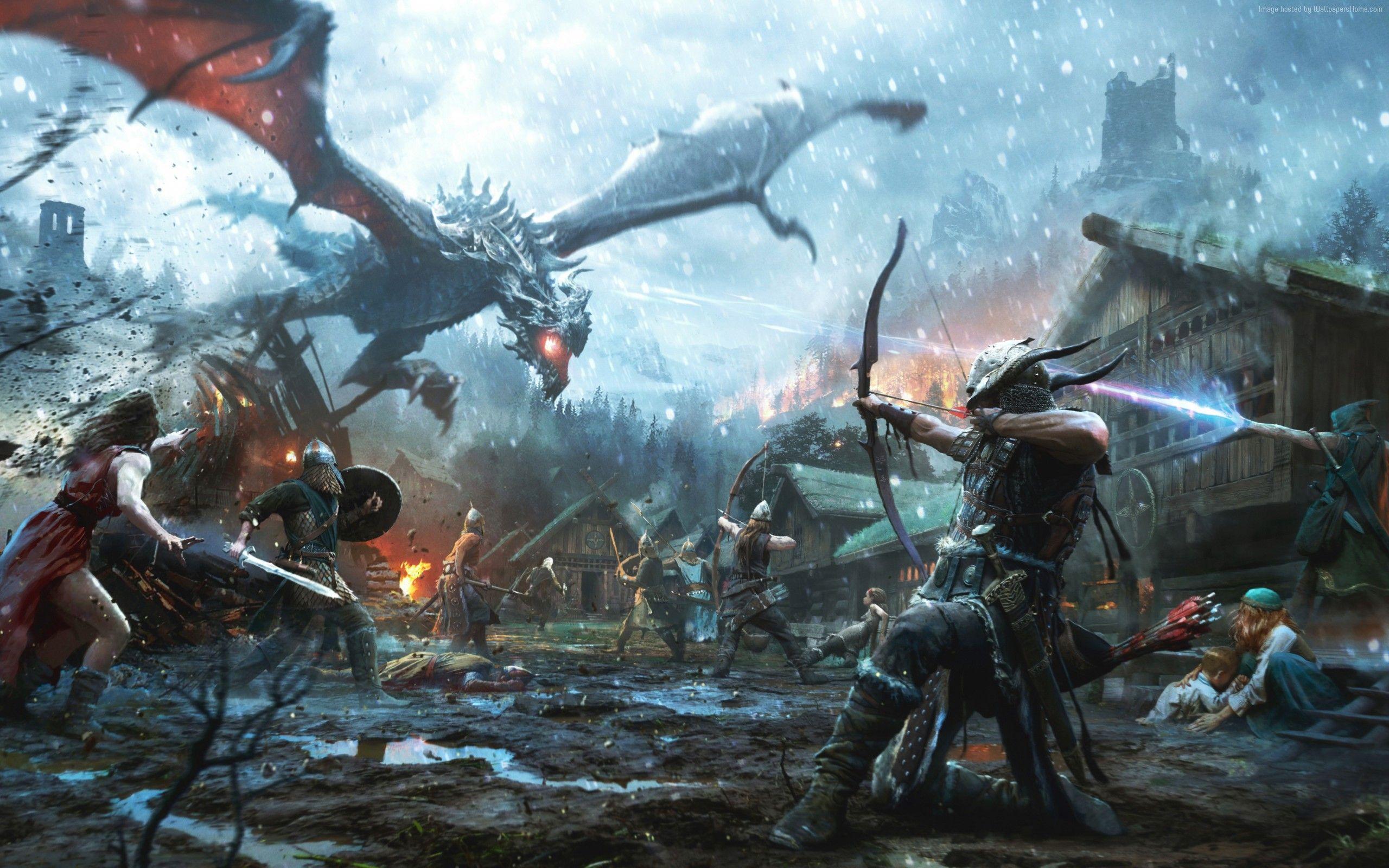 2560x1600 Wallpaper of Skyrim, Skyrim VR, The Elder Scrolls V, Poster