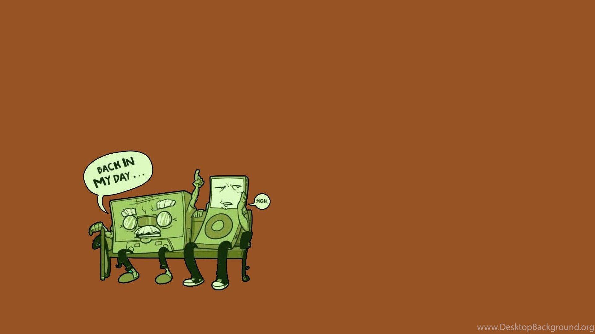 1920x1080 Minimalistic Back Futuristic Old IPod Cassette Funny Classic