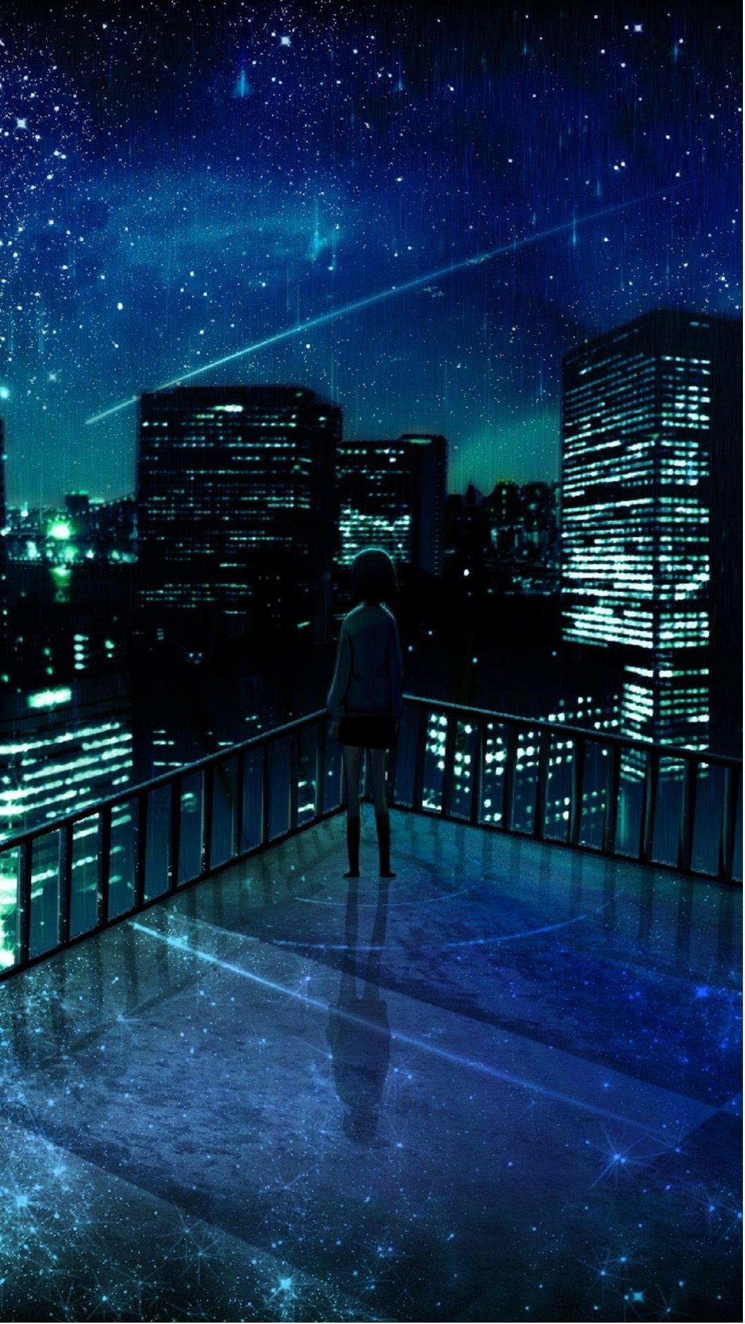 1080x1920 Girl Looking At Falling Star iPhone 6 Plus HD Wallpaper HD