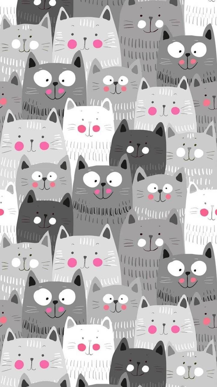 720x1280 Aurora boreal. Cat pattern wallpaper, Cat