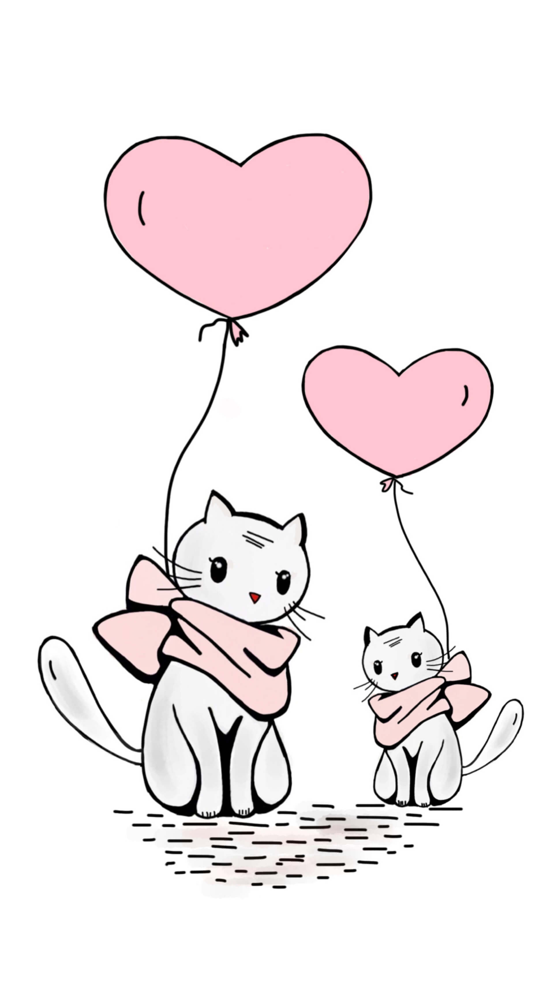 1920x3415 Cat balloon wallpaper