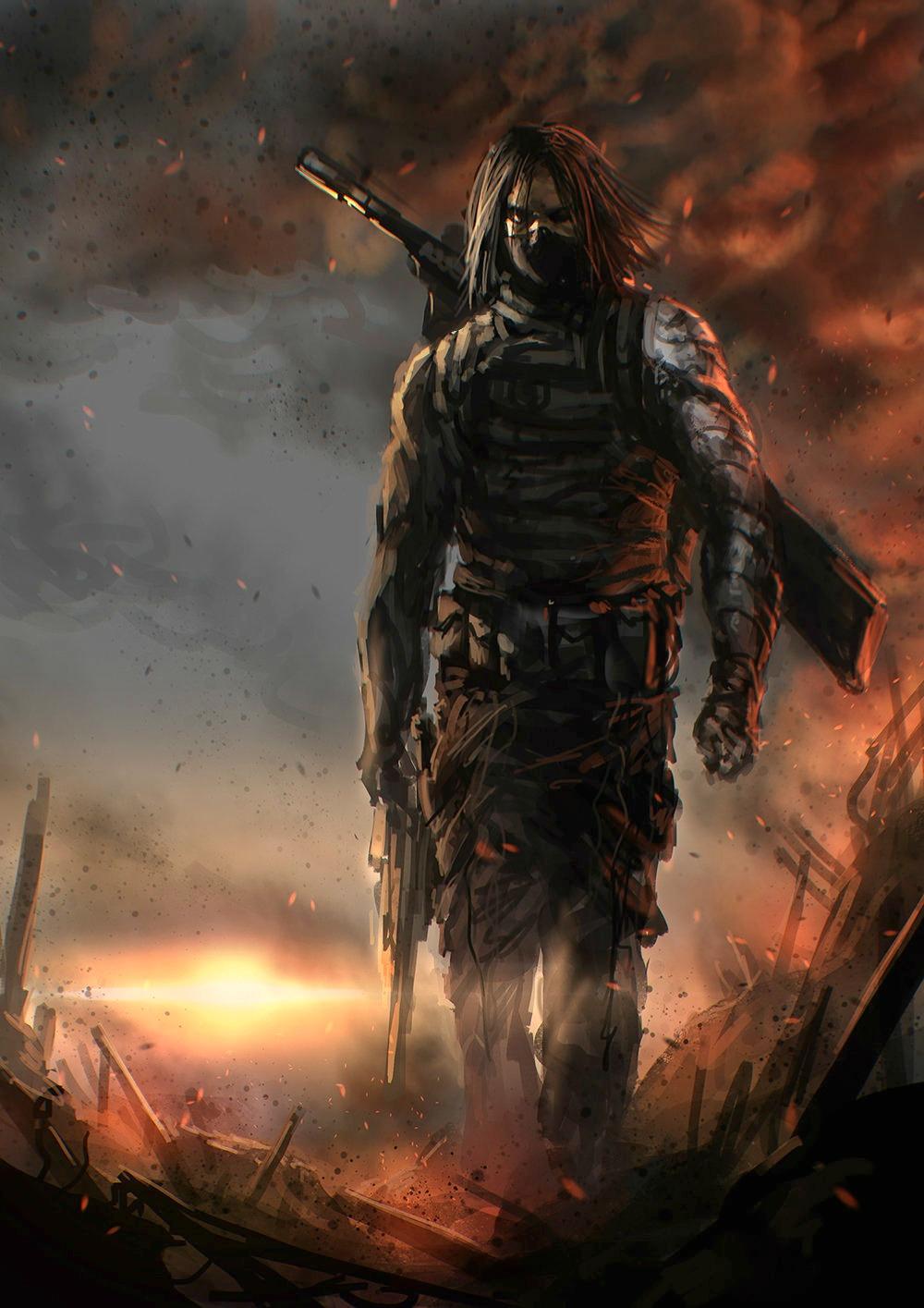 1000x1415 Cool Winter Soldier Art By Billy Christian Wallpaper Wp4203162