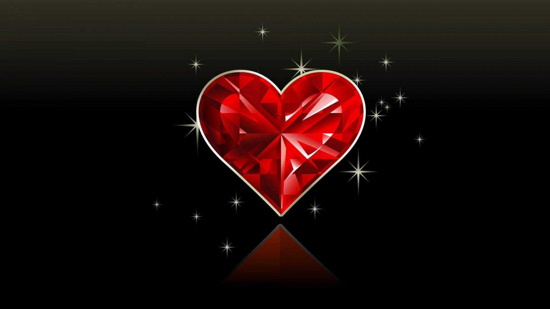 1920x1080 Diamond Heart Valentines Day Wallpaper :