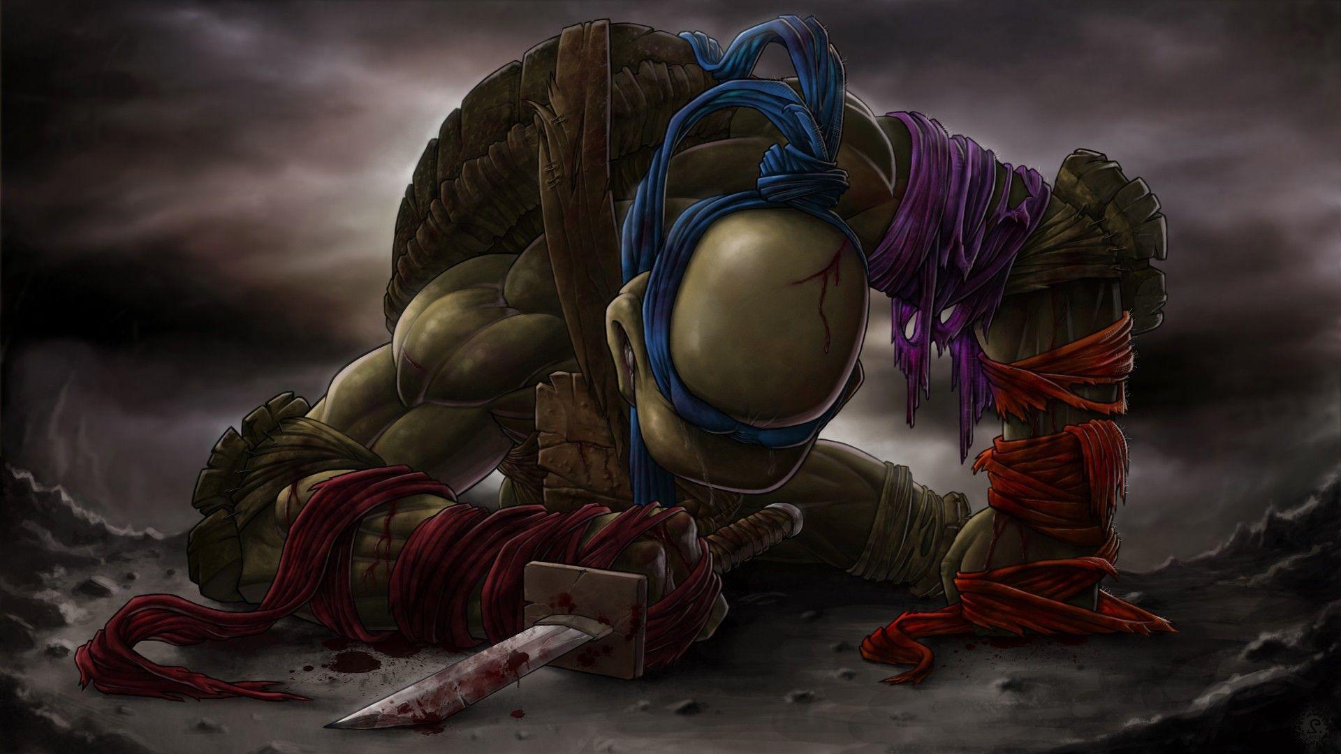 1920x1080 Teenage Mutant Ninja Turtles, Fantasy Art, Blood wallpaper