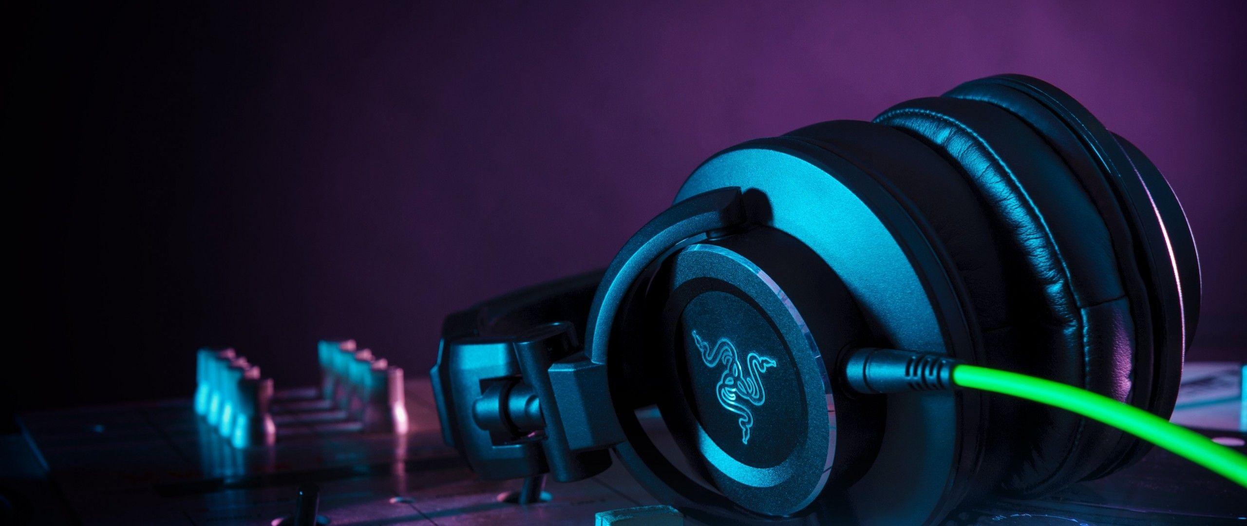 2560x1080 Download 2560x1080 Razer Headset, Music, Dj Wallpaper