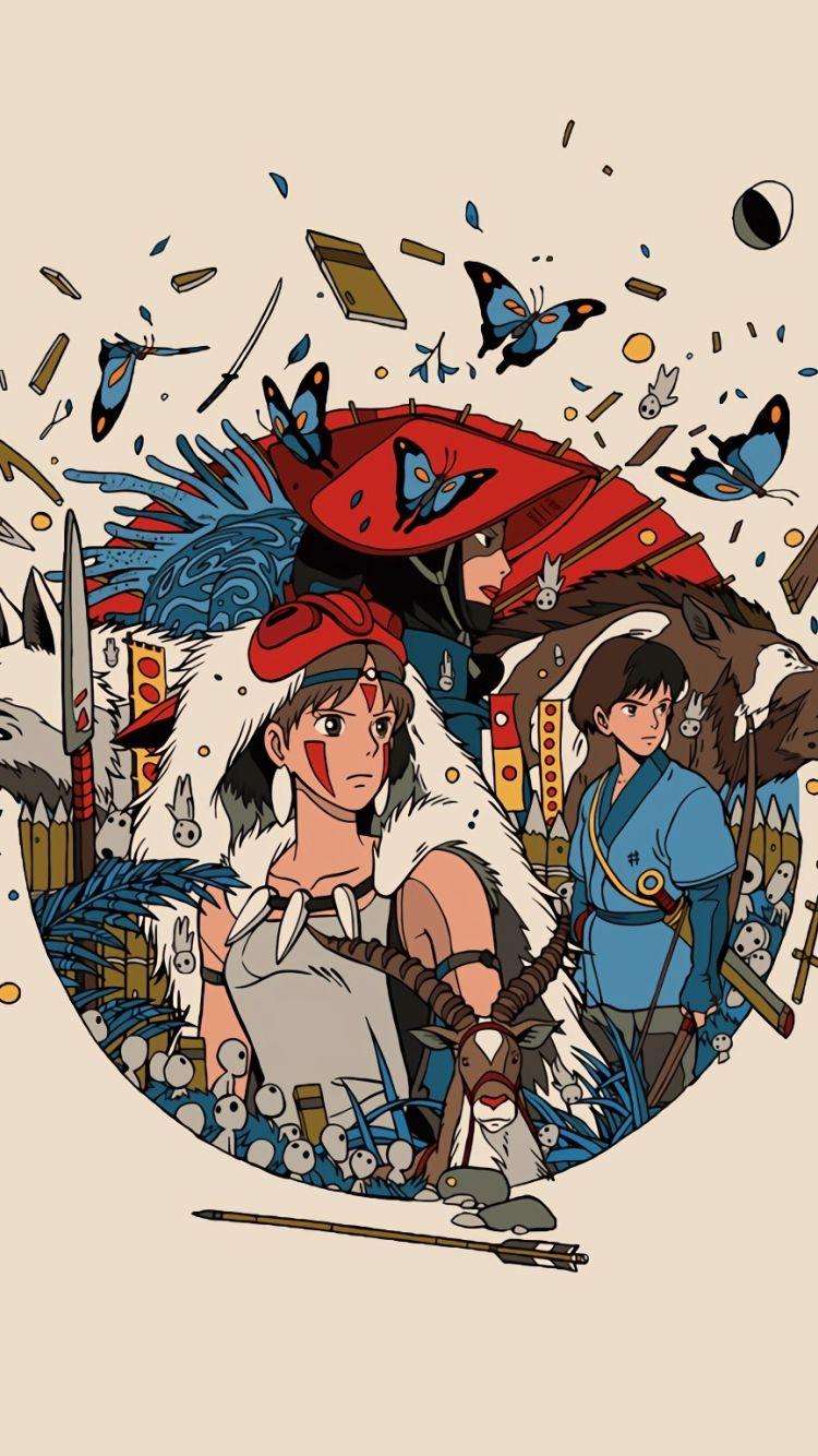 Download Studio Ghibli IPhone Princess Mononoke Wallpaper  Wallpaperscom
