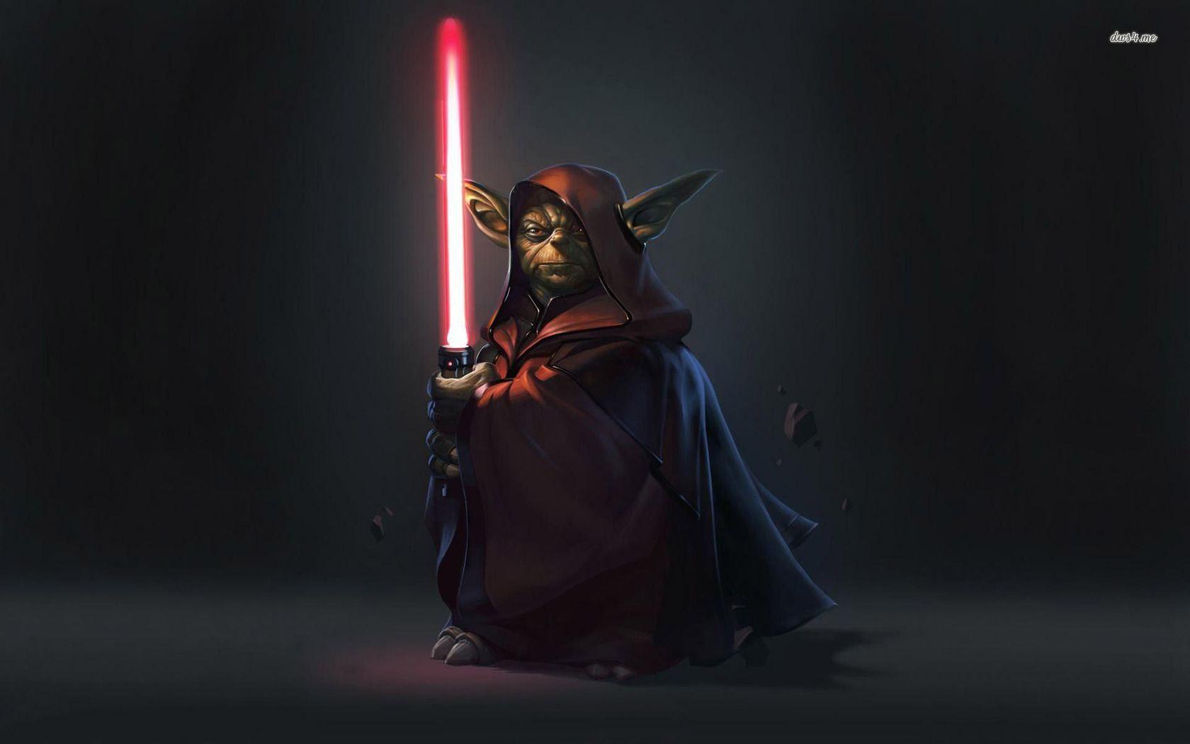 Hình nền 1680x1050 Yoda on the dark side - Hình nền nghệ thuật số