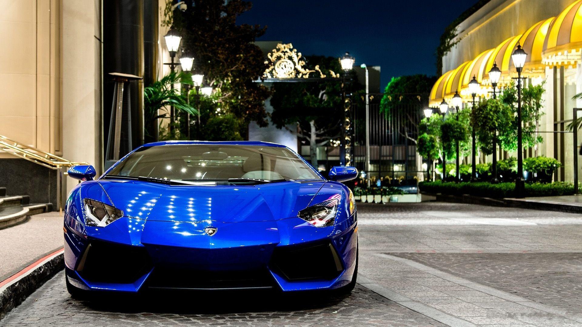 1920x1080 Blue Lamborghini image aventador, desktop wallpaper