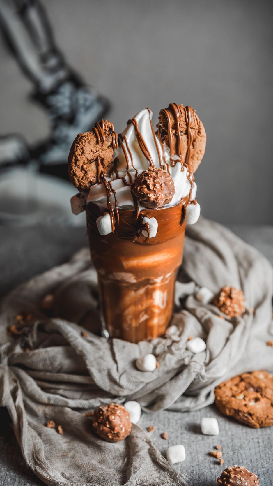 938x1668 Download Wallpaper 938x1668 Ice Cream, Dessert, Cookies, Marshmallows, Glass Iphone 8 7 6s 6 For Parallax HD Background