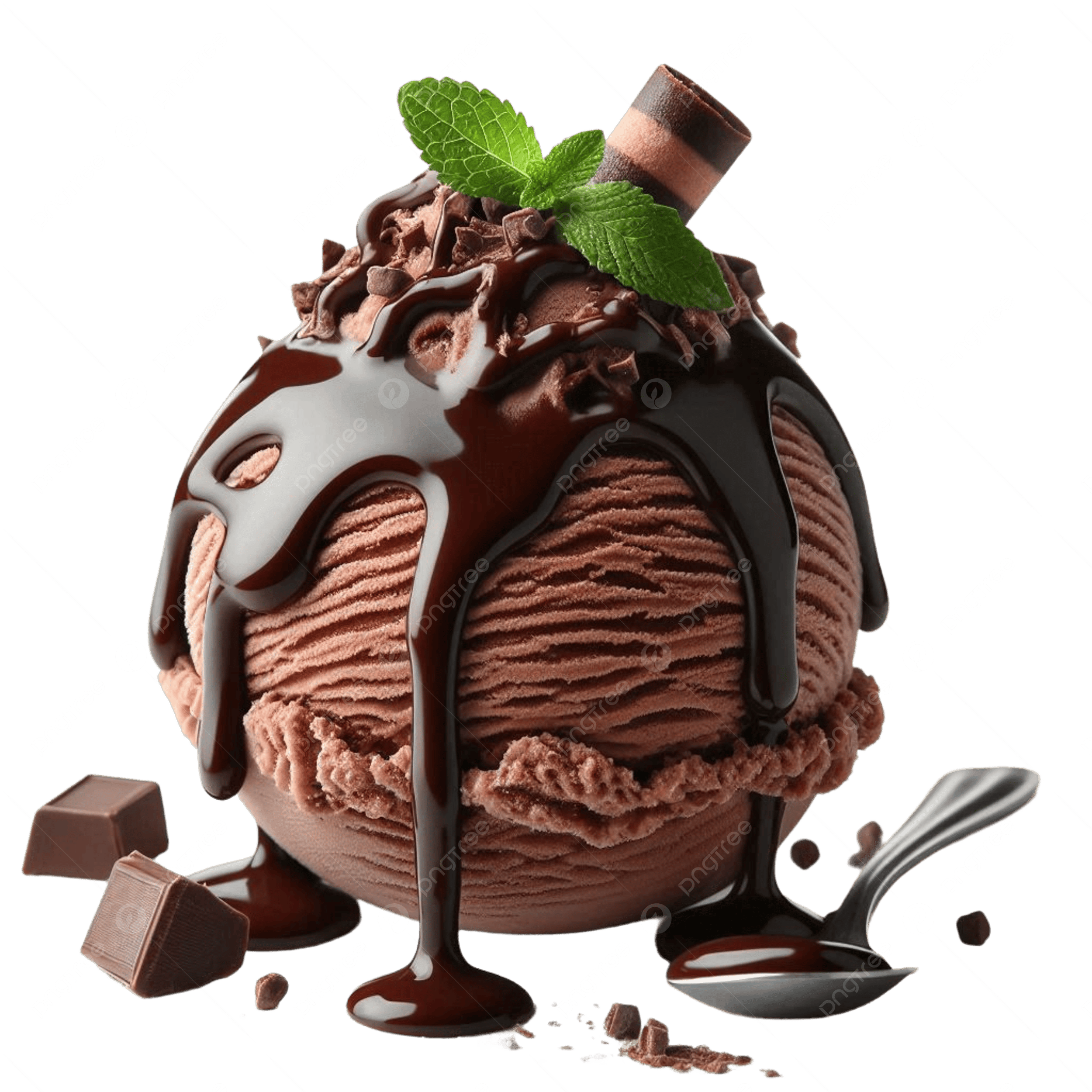 2500x2500 Brown And Chocolate Ice Cream, Ice Cream, Chocolate Ice Cream PNG Transparent Image and Clipart for Free Download