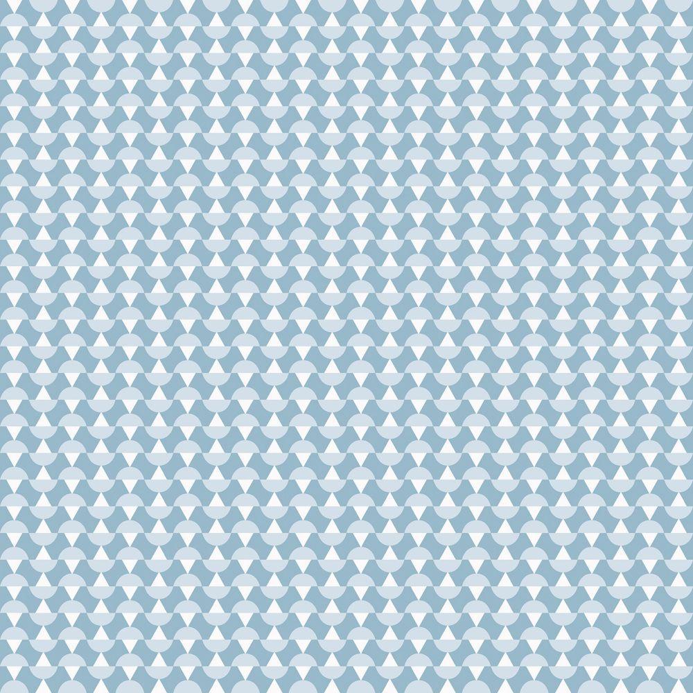 1000x1000 Wall Vision Arne Blue Geometric Wallpaper. The Home Depot Canada