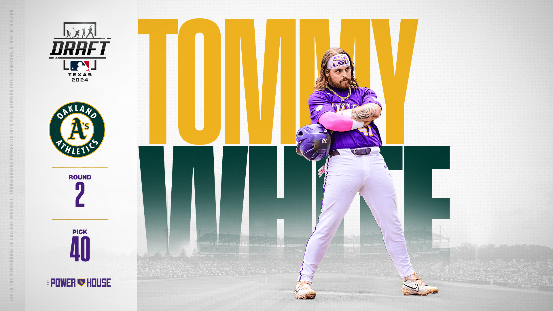 1920x1080 Tommy White Selected in the Second Round by the Oakland Athletics