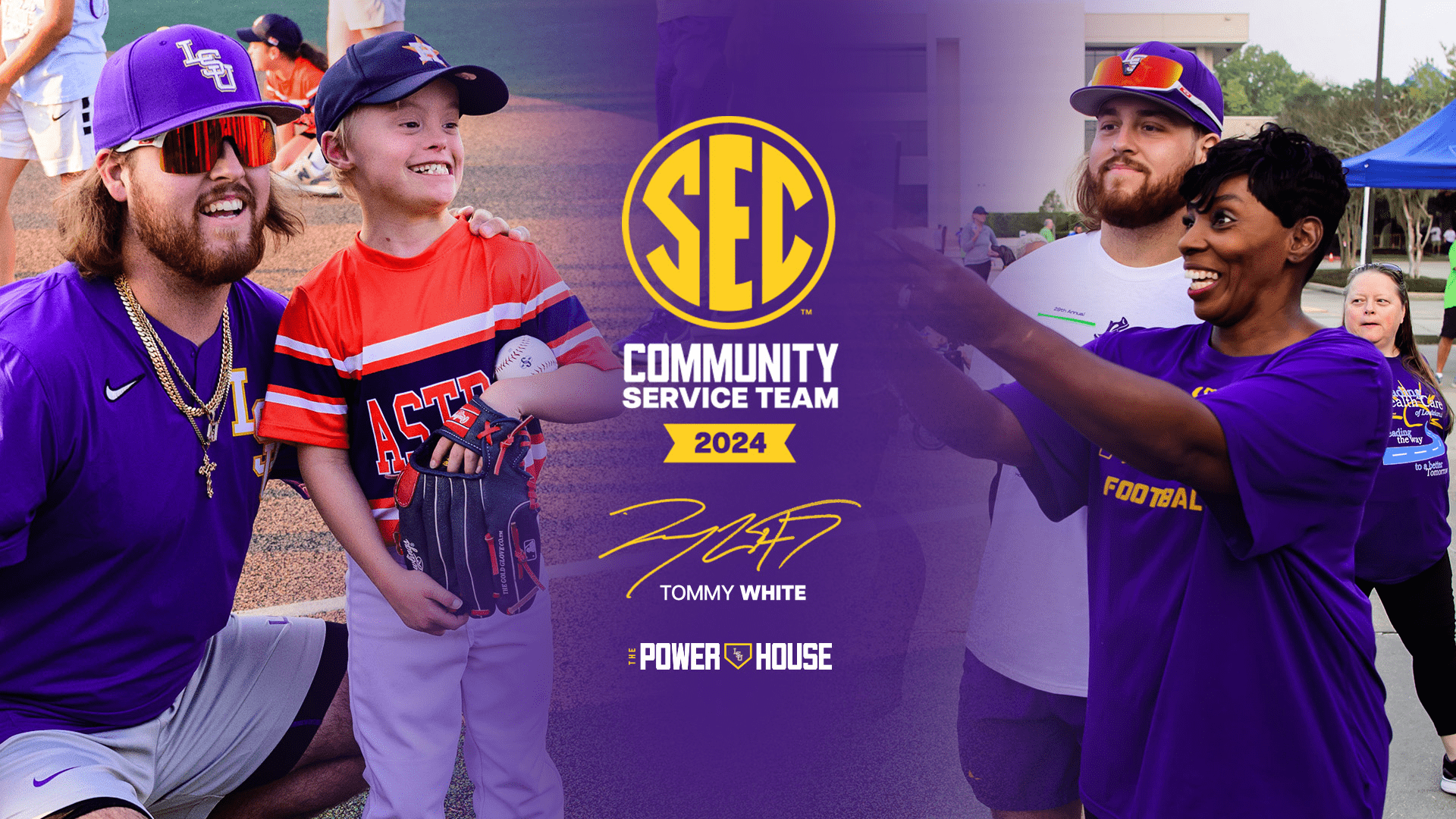 1920x1080 Tommy White Named to 2024 SEC Community Service Team