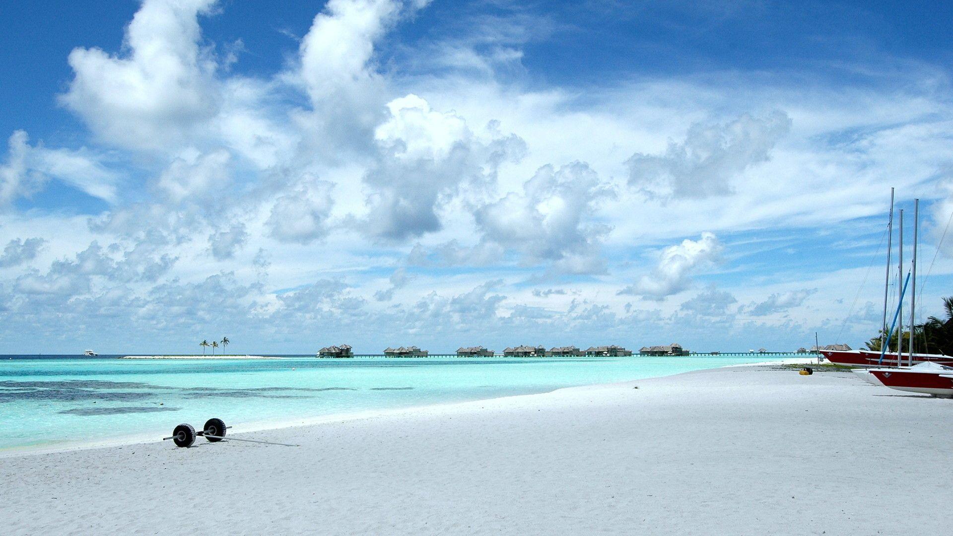1920x1080 Panoramic Beach Wallpaper Background