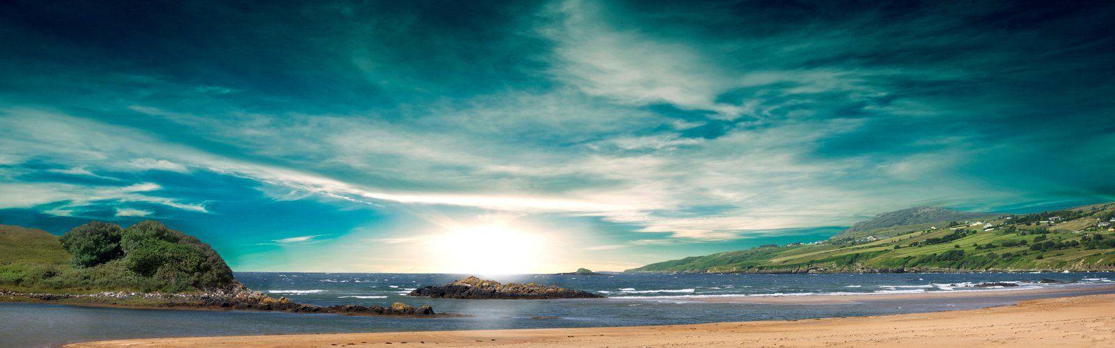 1599x500 Free download beach panoramic by DanielGallop [1599x500]