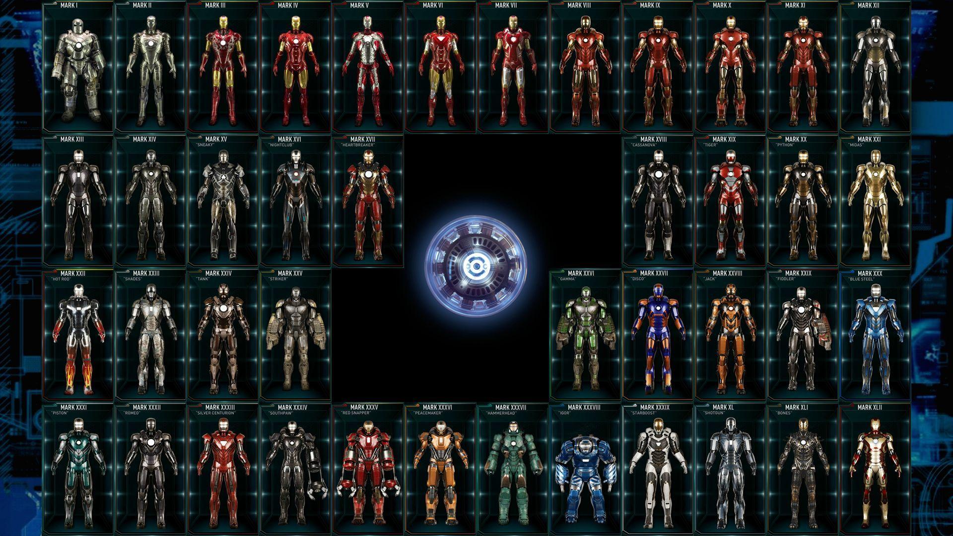 all iron man marks