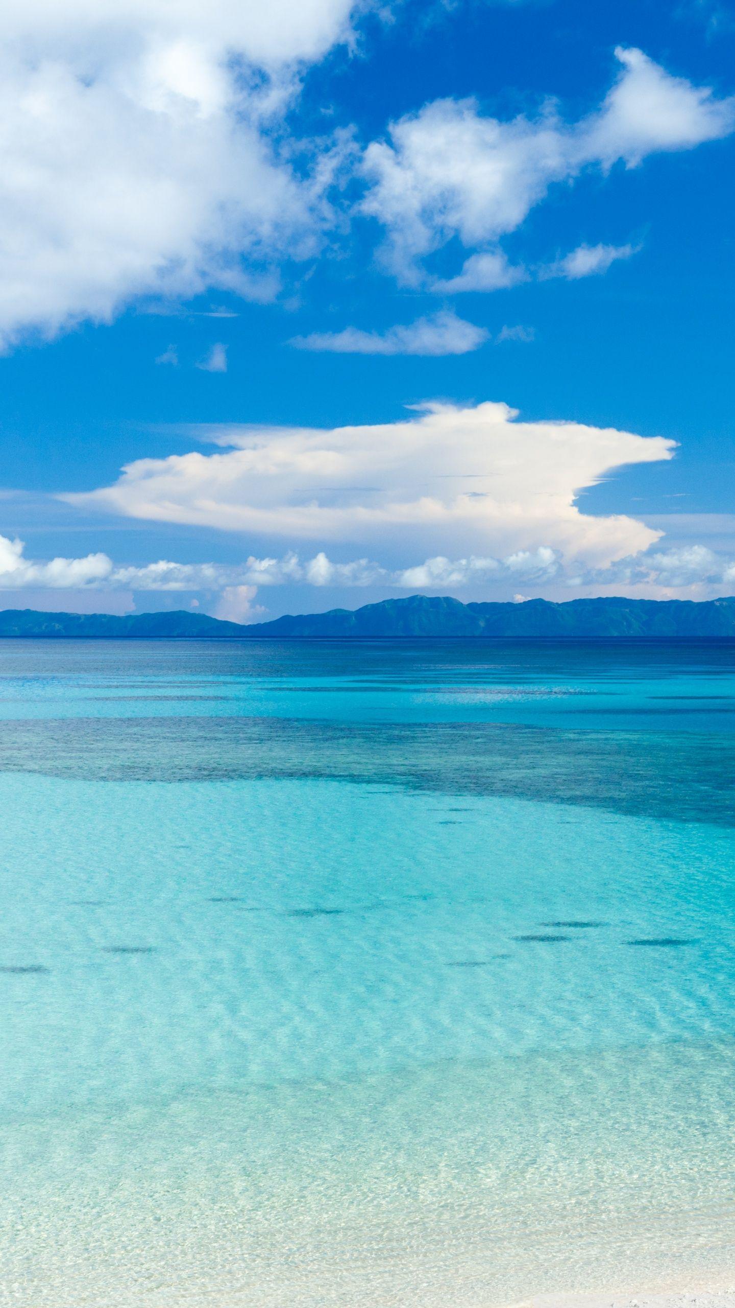1440x2560 Island Beach Panoramic View Ultra HD Desktop Background Wallpaper