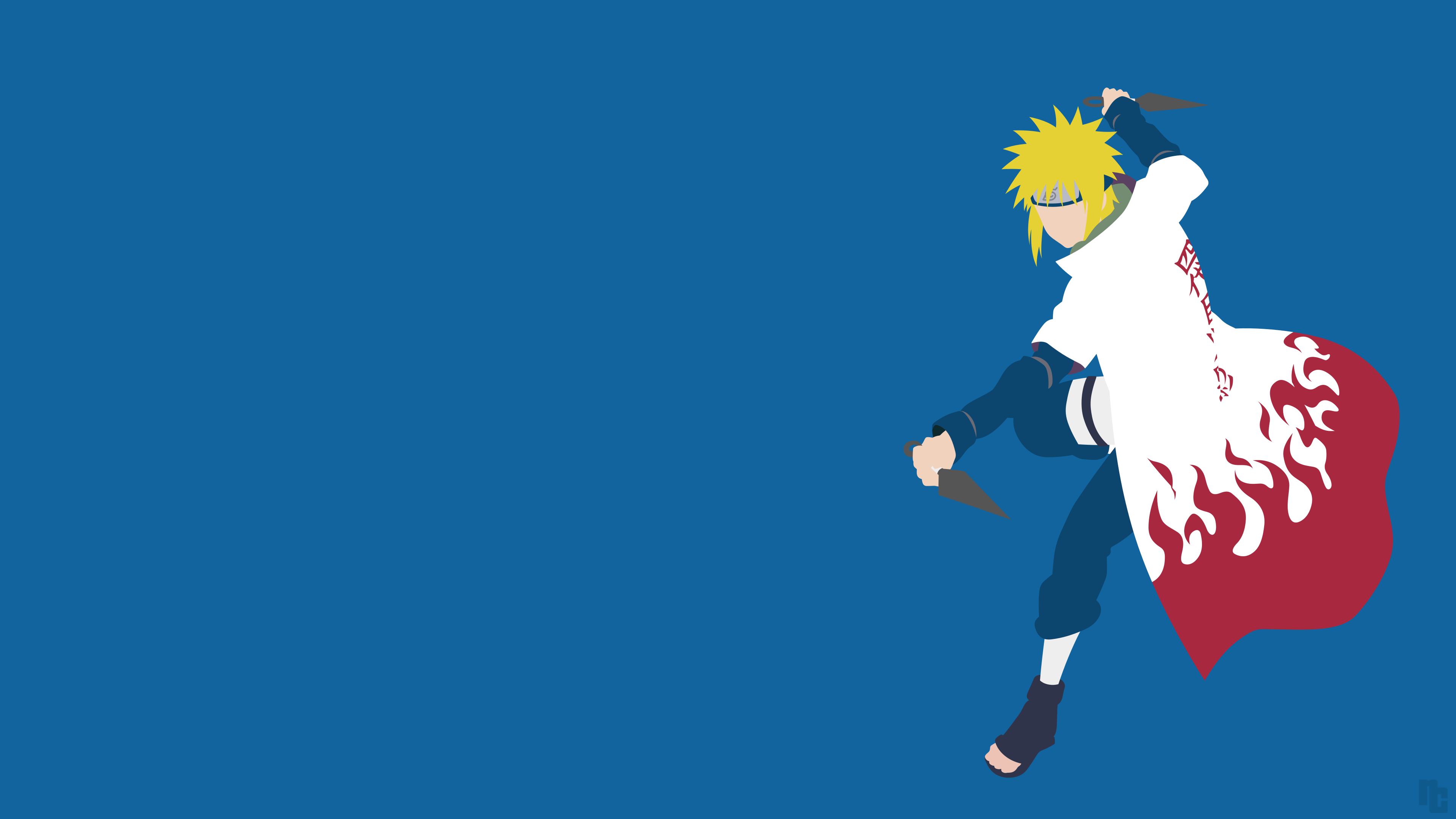 3840x2160 Naruto Namikaze Minimalist Wallpaper