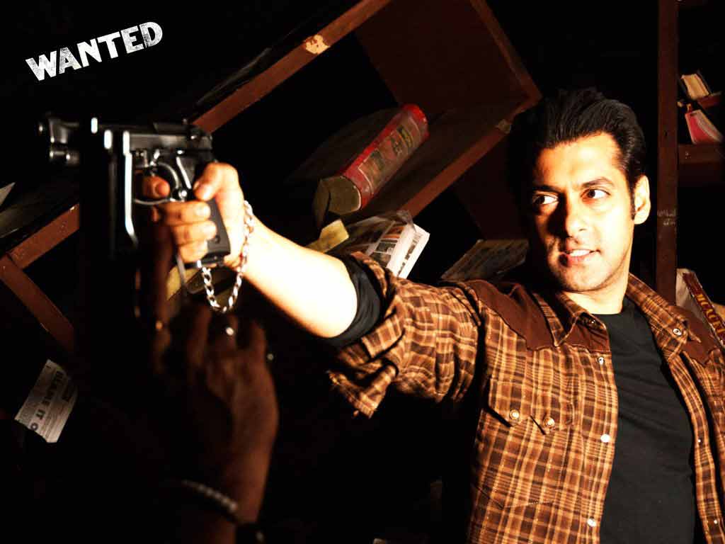 1024x768 Salman Khan Indian Movie Wanted Wallpaper