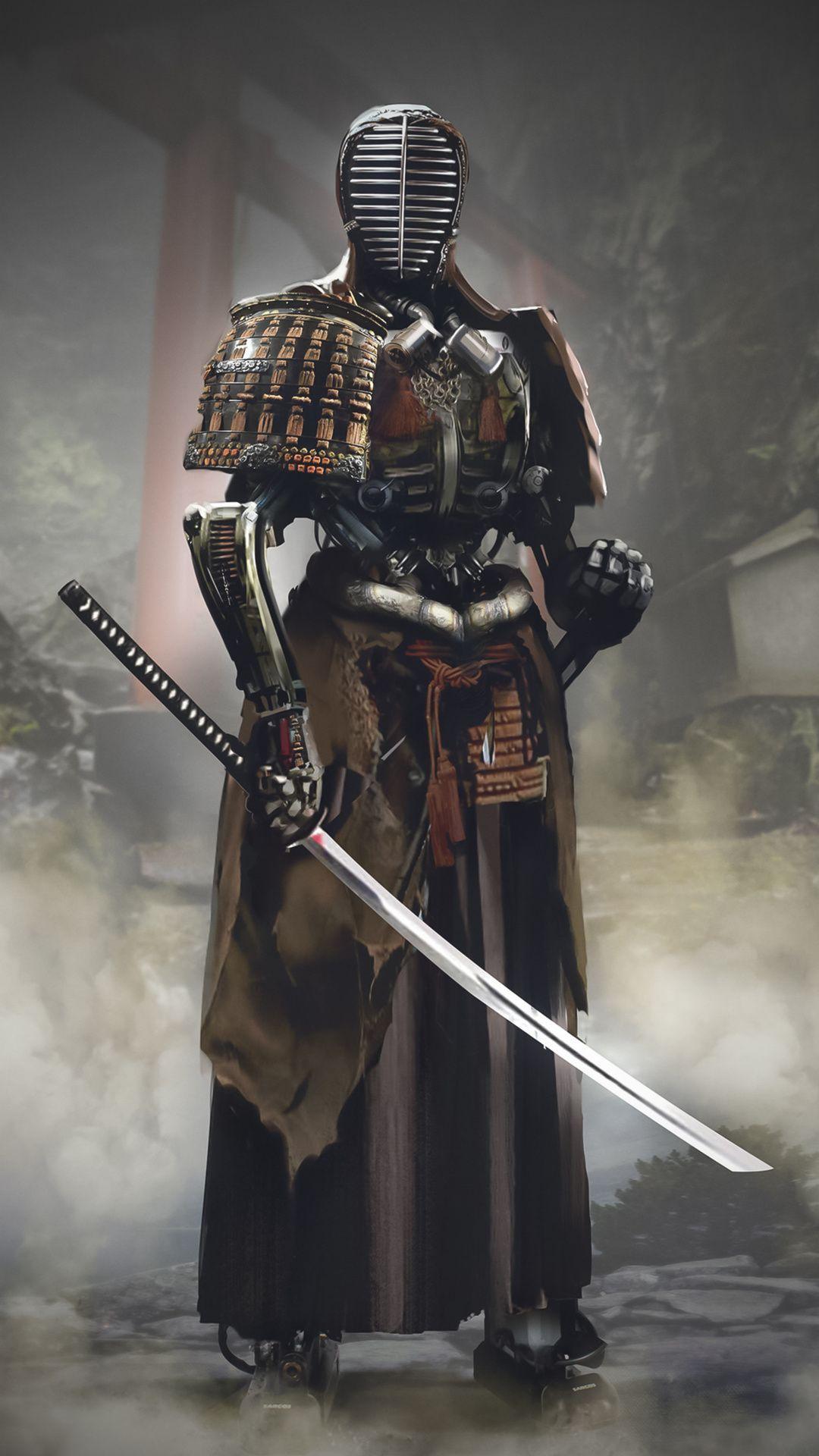 1080x1920 Phone Wallpaper Dump. Robot samurai, Samurai art, Warrior