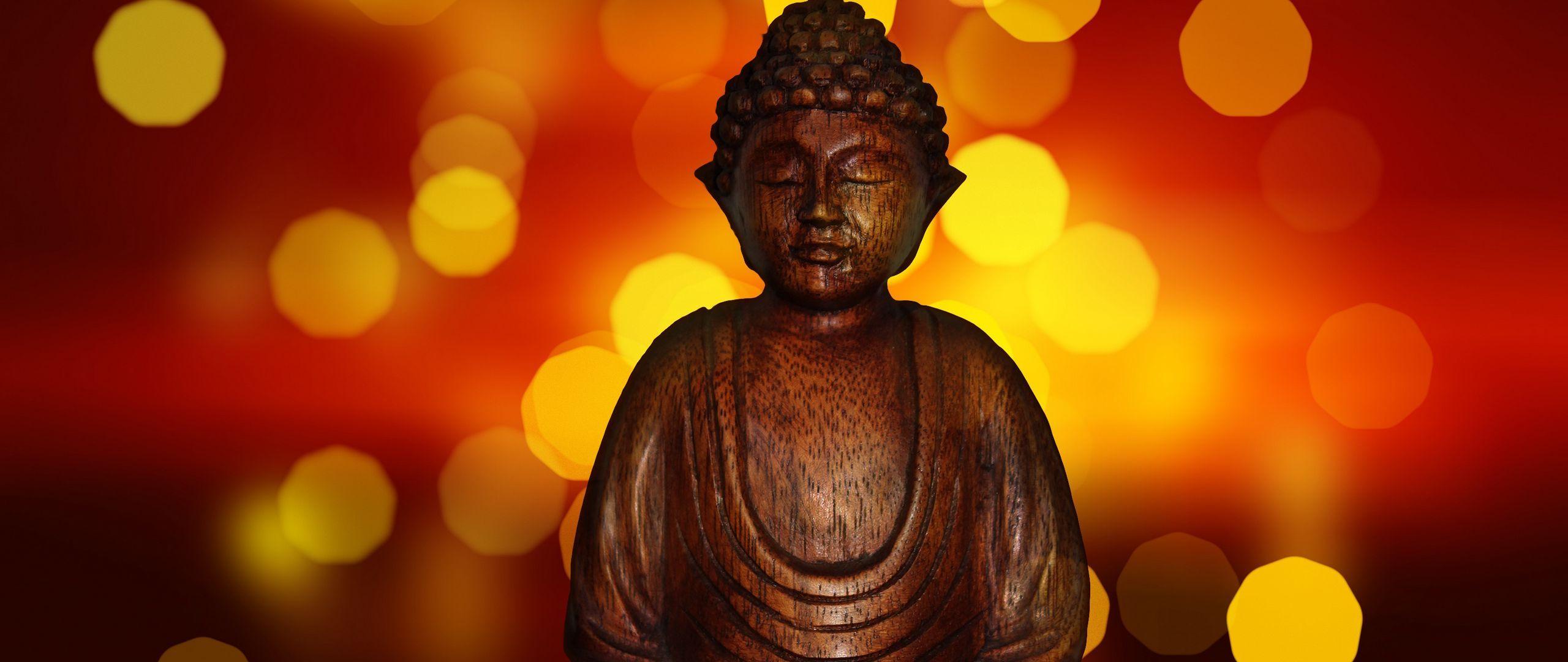 2560x1080 Download wallpaper 2560x1080 buddha, meditation, buddhism