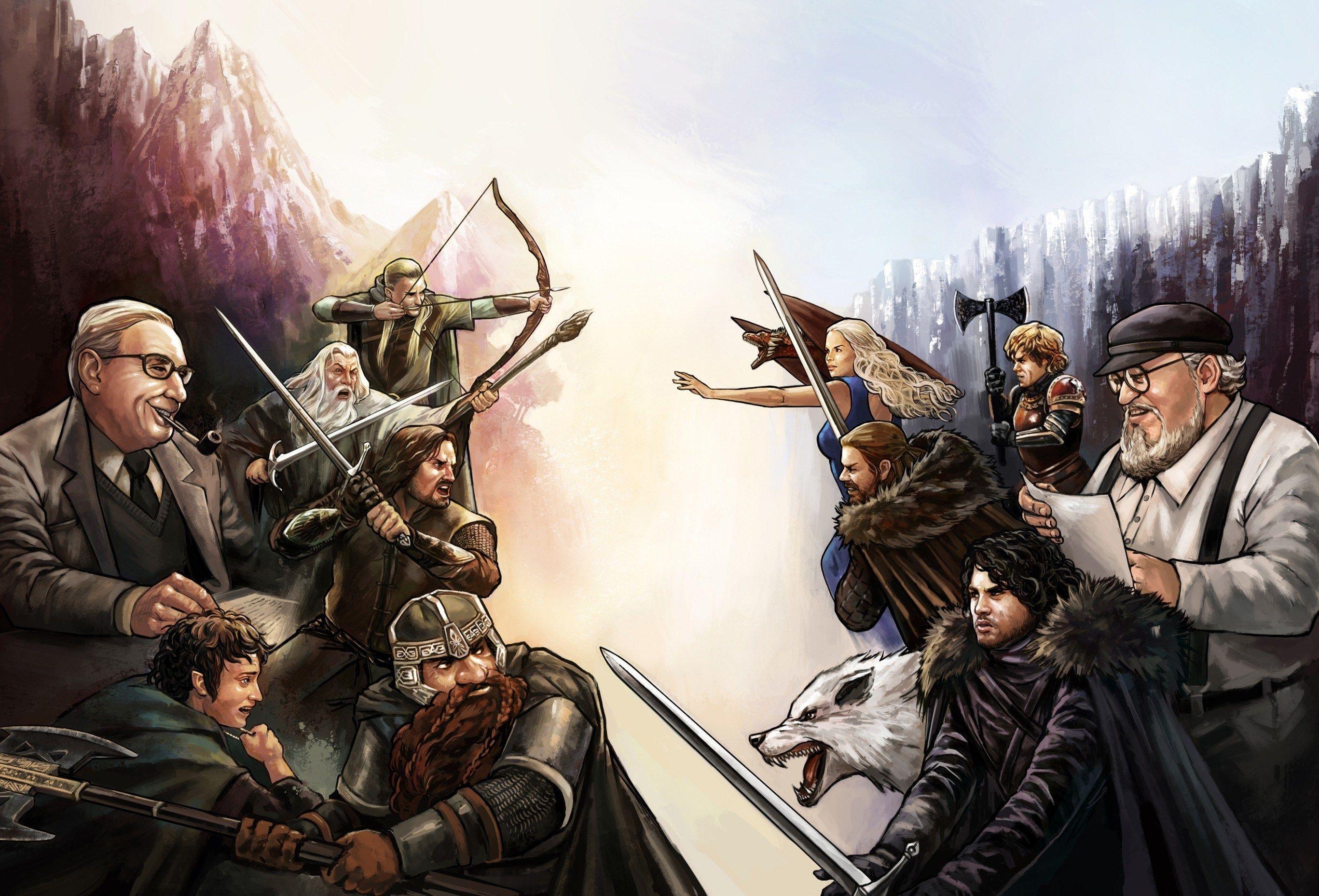 2734x1858 funny game of thrones vs the lord of the rings image. Mocah