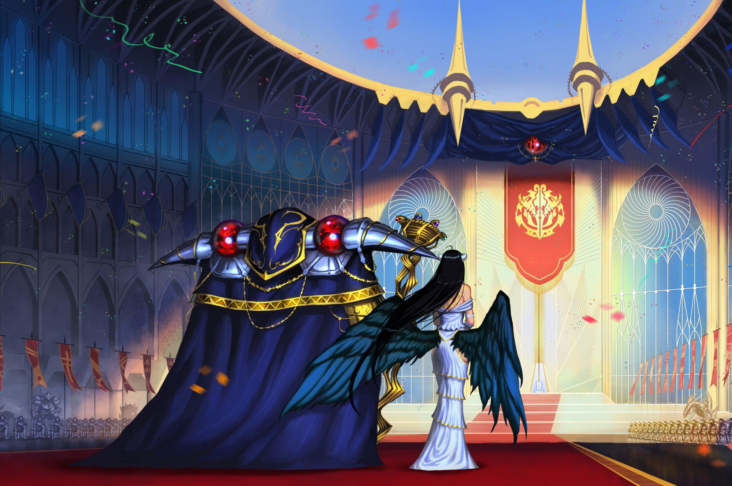 2560x1700 Free download Anime Overlord Overlord Ainz Ooal Gown Albedo