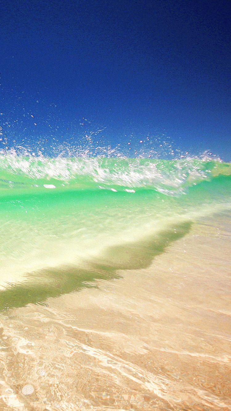 750x1334 Clear Water Wave Beach iPhone 6 Wallpaper HD Download
