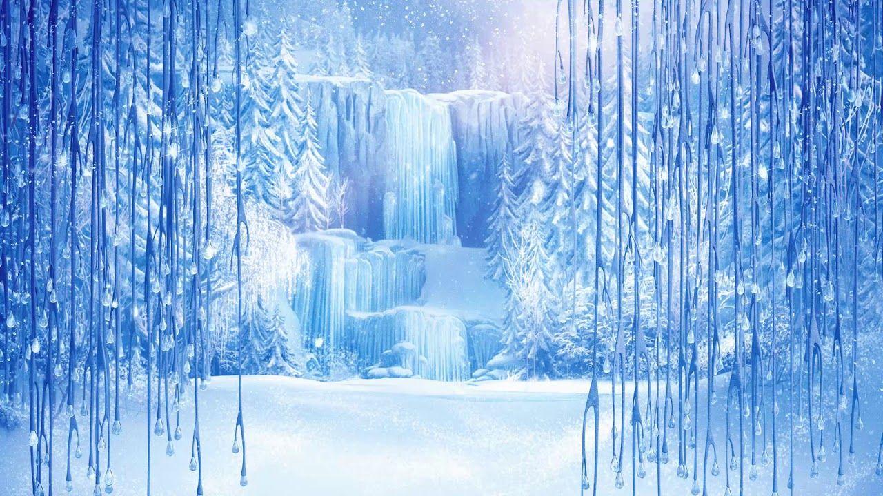 1280x720 Disney Frozen forest background snow flurry animation for live