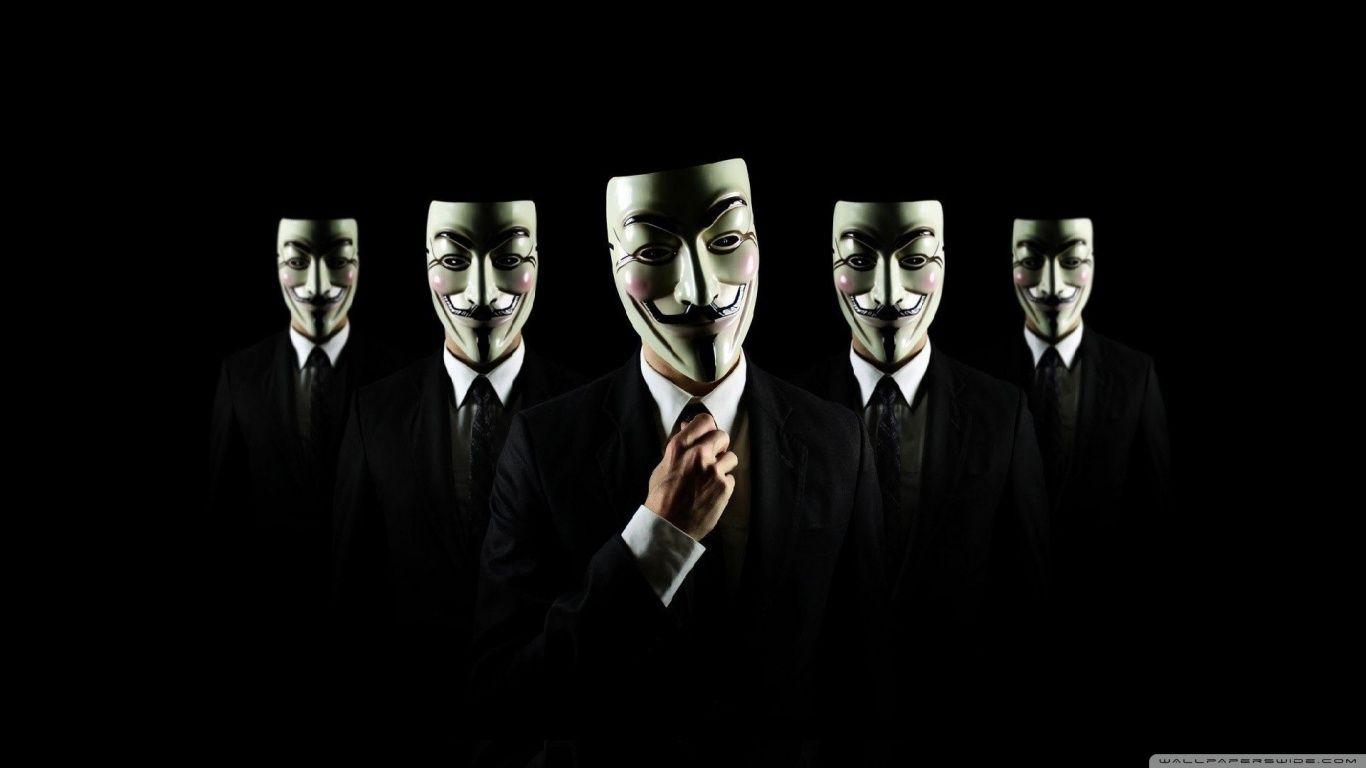 1366x768 Anonymous HD Wallpaper