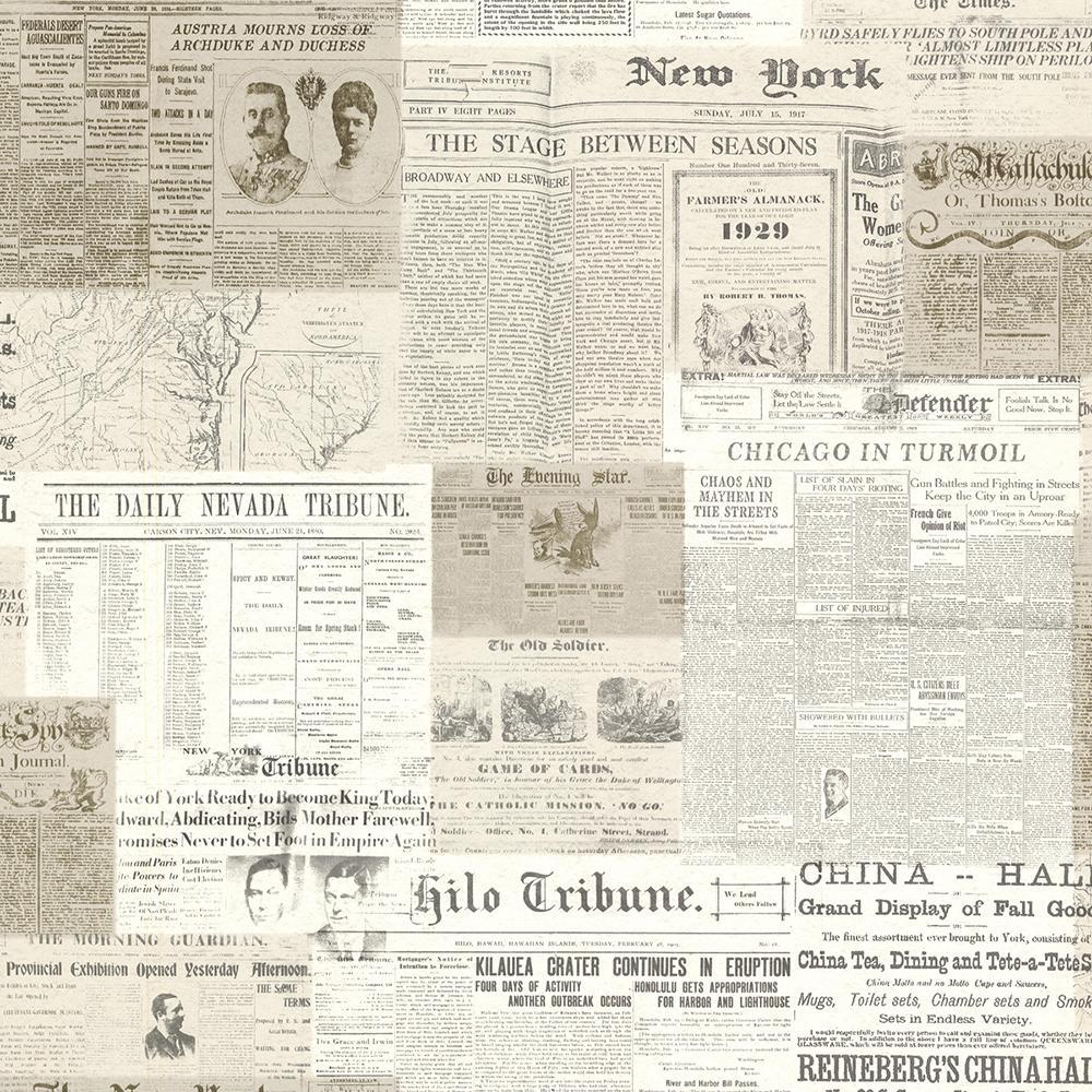 1000x1000 Beacon House Gazette Kaki Vintage Hình nền Giấy báo Mẫu 2604