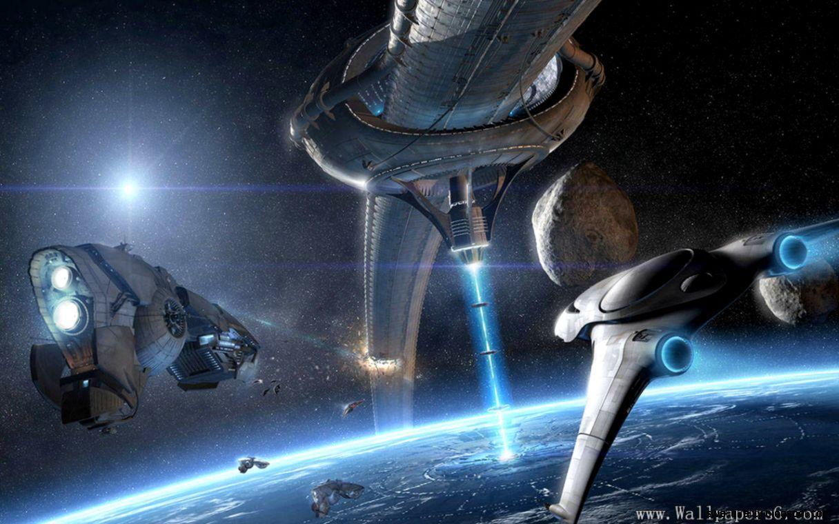 1216x760 3D Space War Fantasy Wallpaper HD