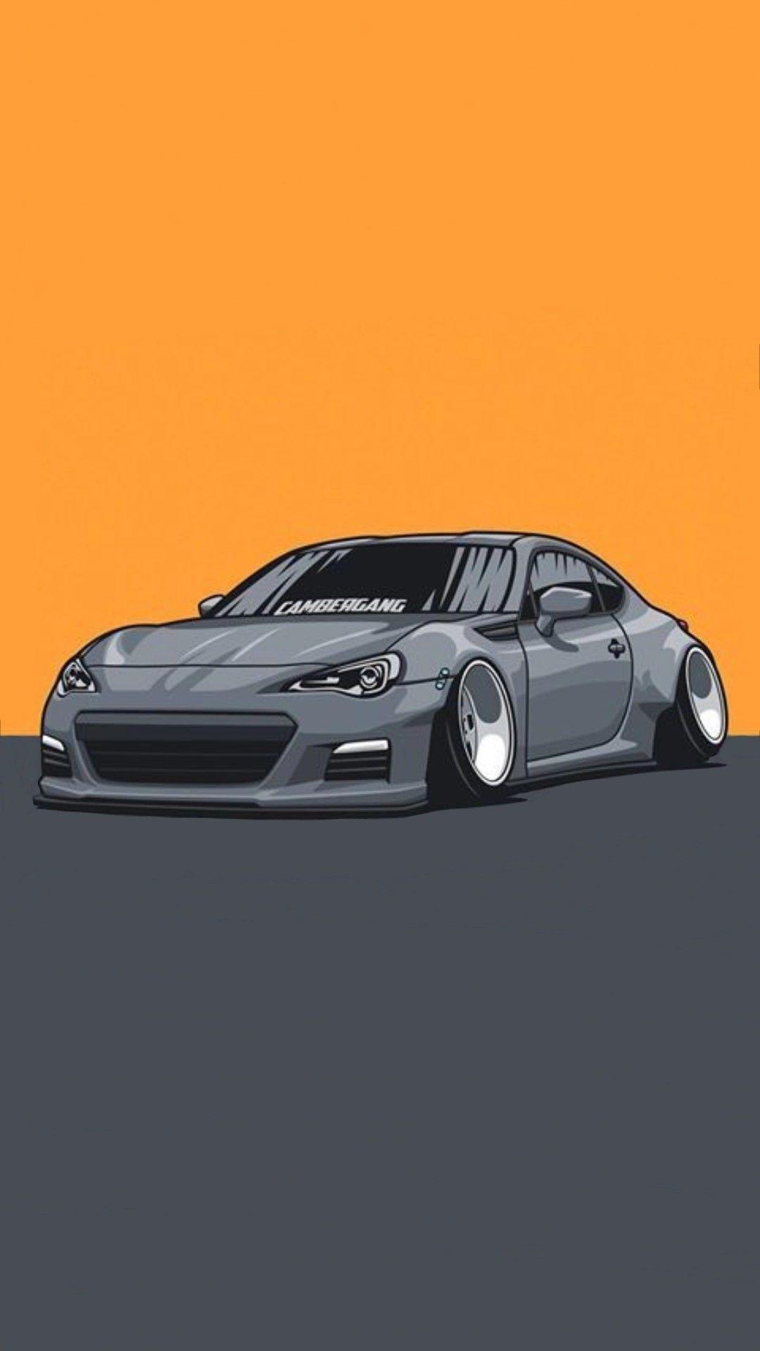 1080x1920 Cartoon Car Wallpaper
